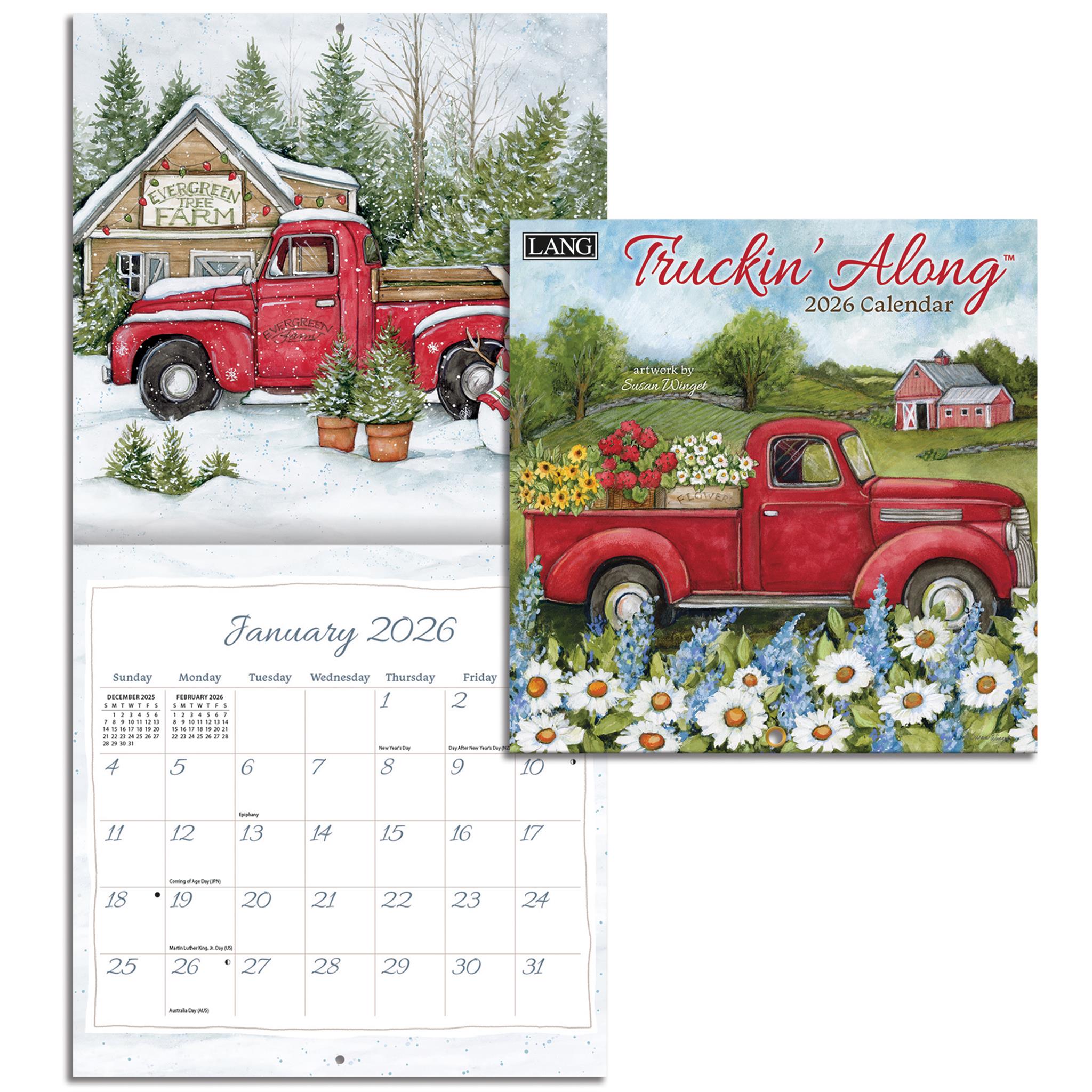 Truckin Along 2026 Mini Calendar