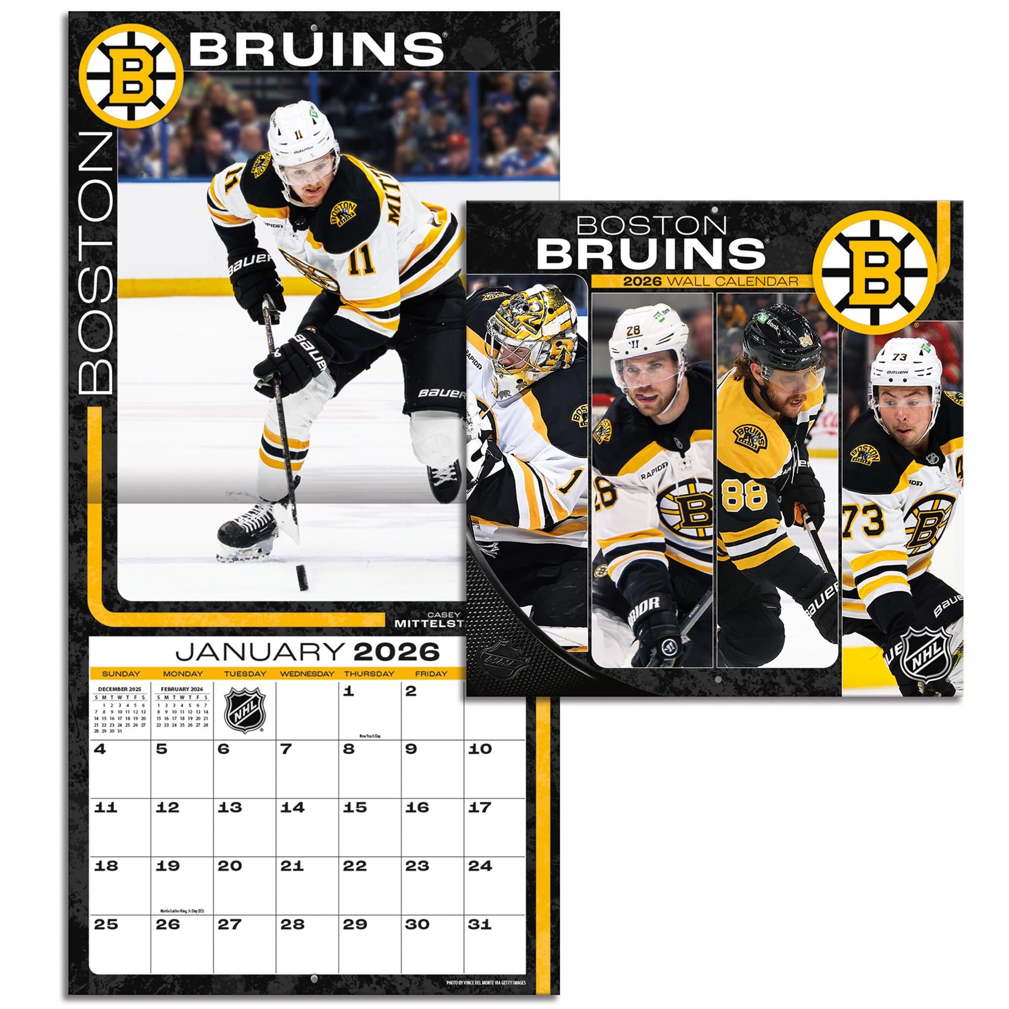 Mini-calendrier 2026 des Bruins de Boston (NHL)