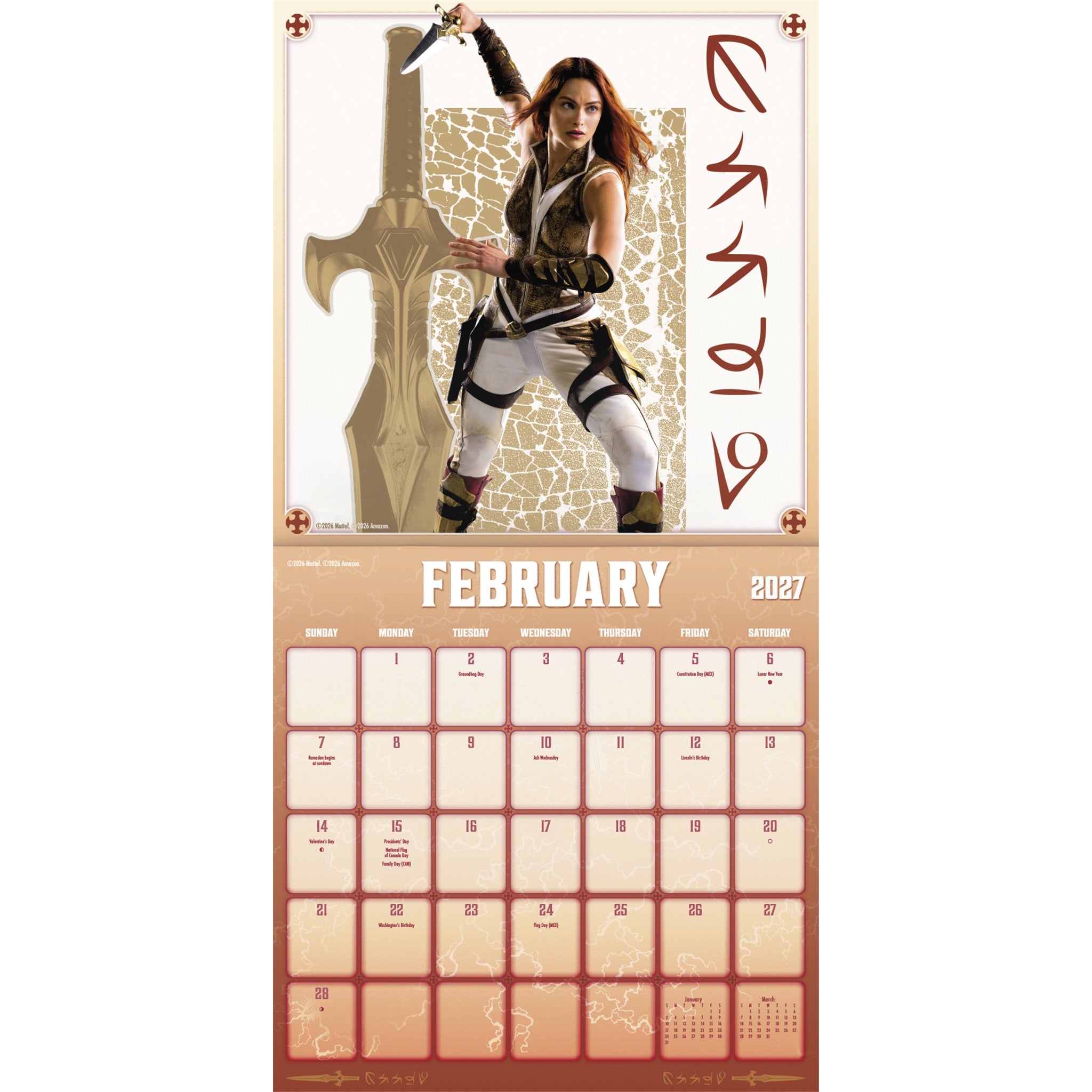 Masters of the Universe Movie 2027 Wall Calendar