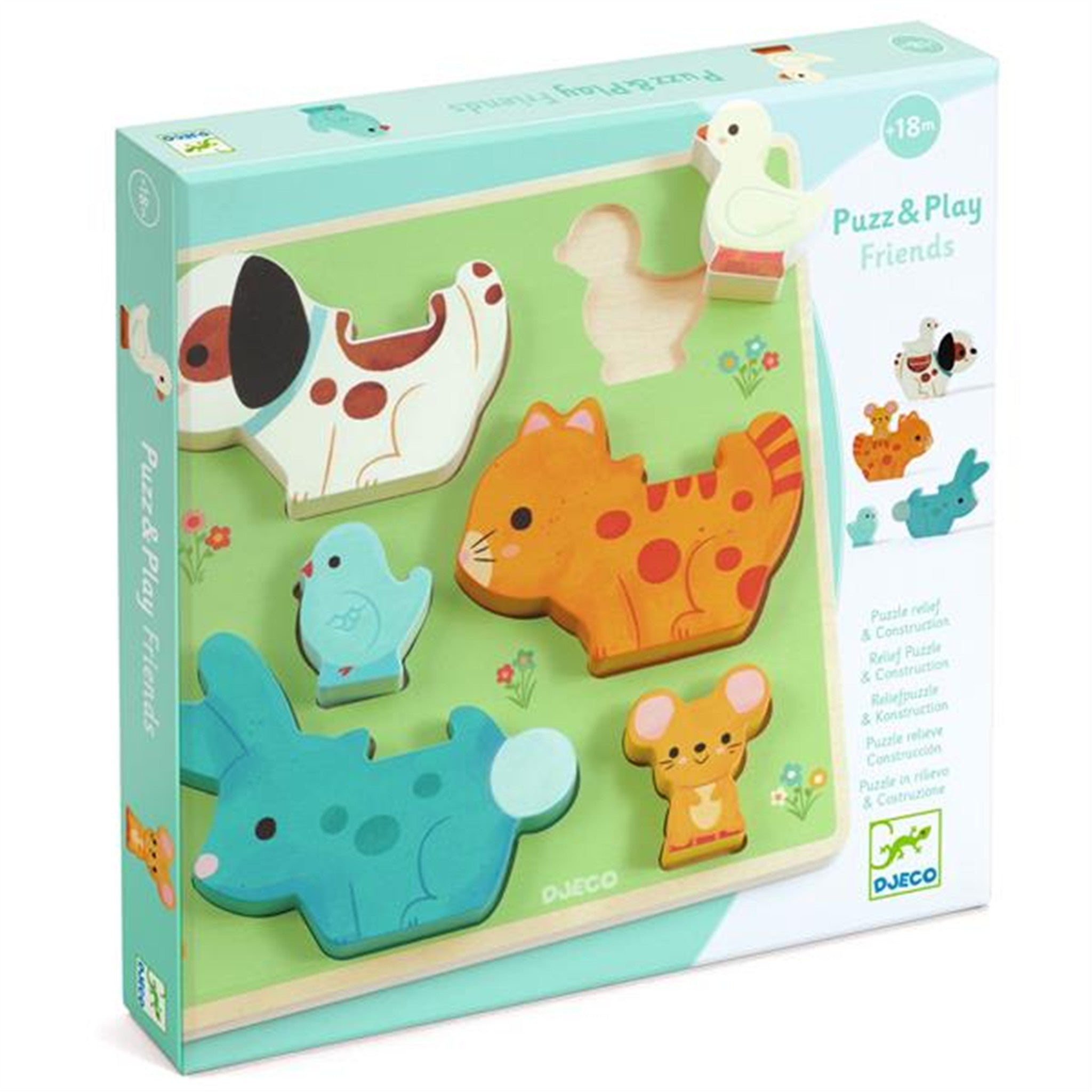 Puzz & Play Friends Wooden 6 Piece Puzzle