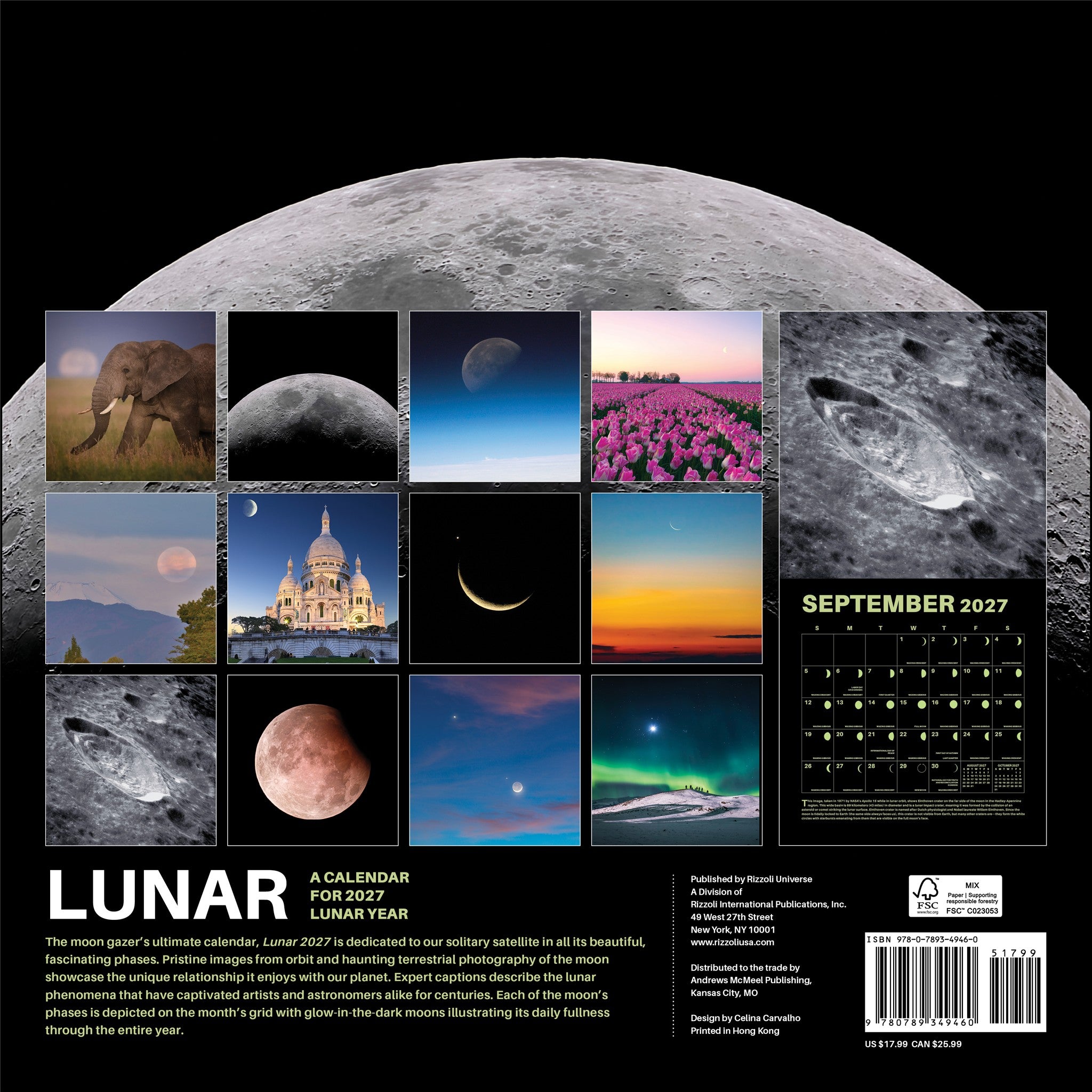 Calendrier mural Lunaire 2027