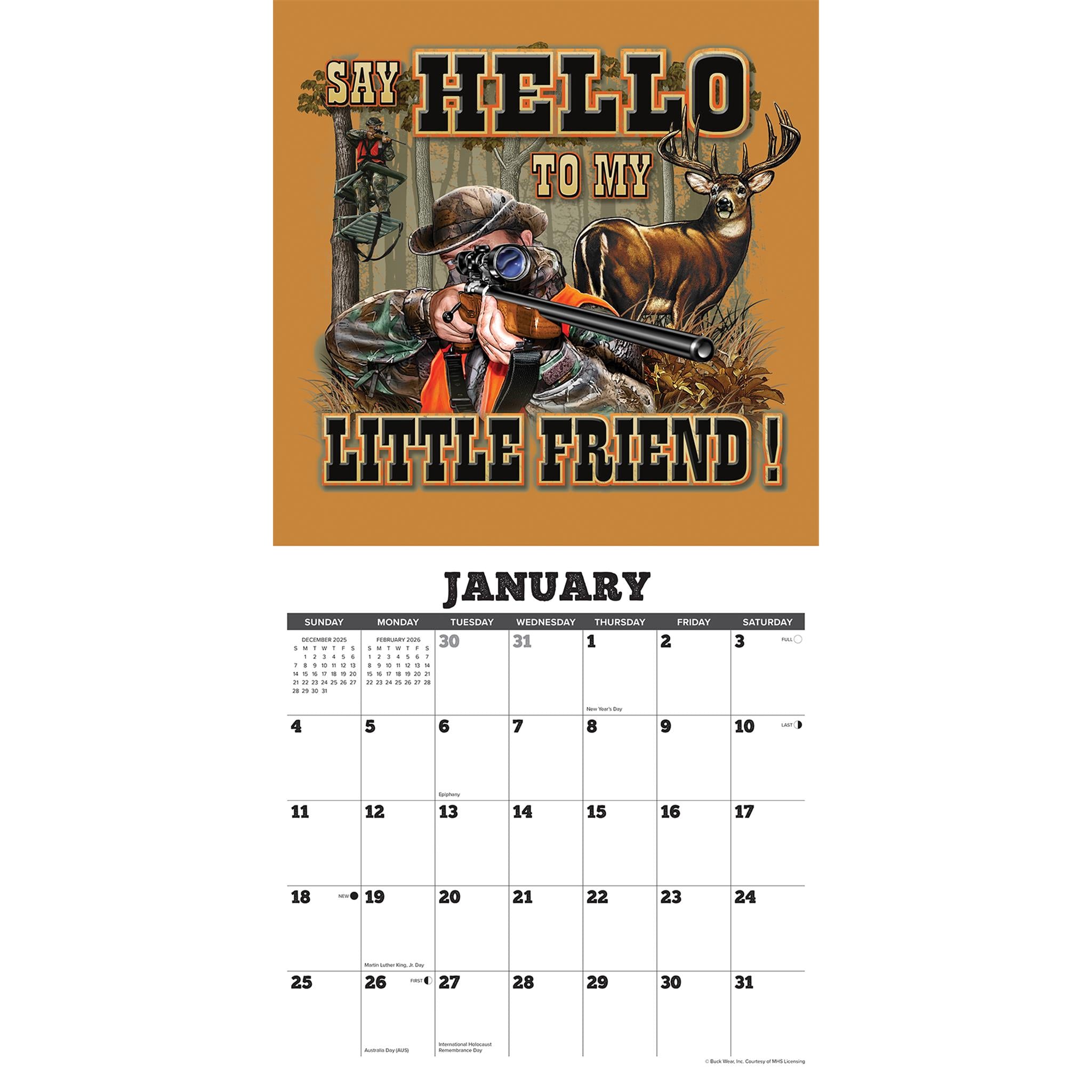 Calendrier mural Buck Wear Hunting And Fishing Tales 2026