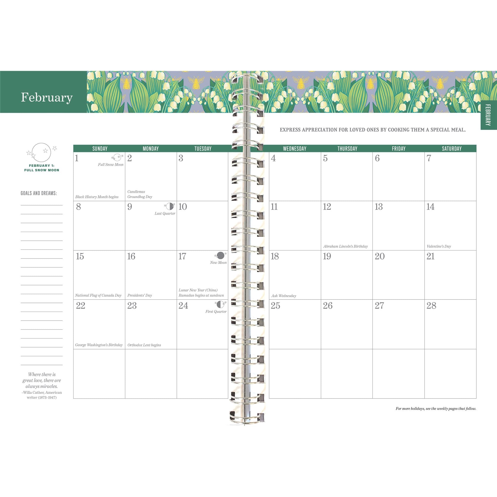 Calendrier des fiançailles de l'Almanach des vieux fermiers 2026