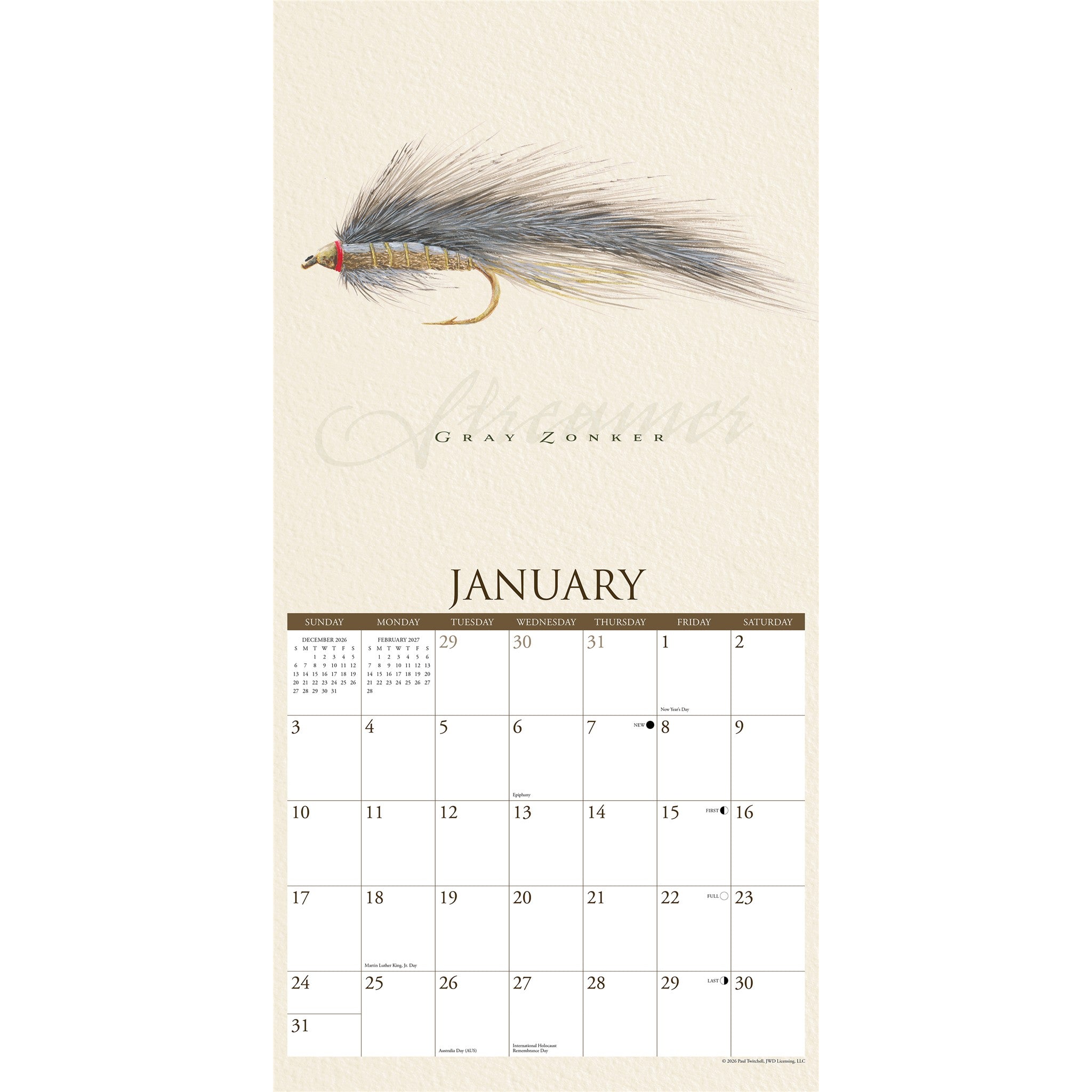 Art of the Fly 2027 Wall Calendar