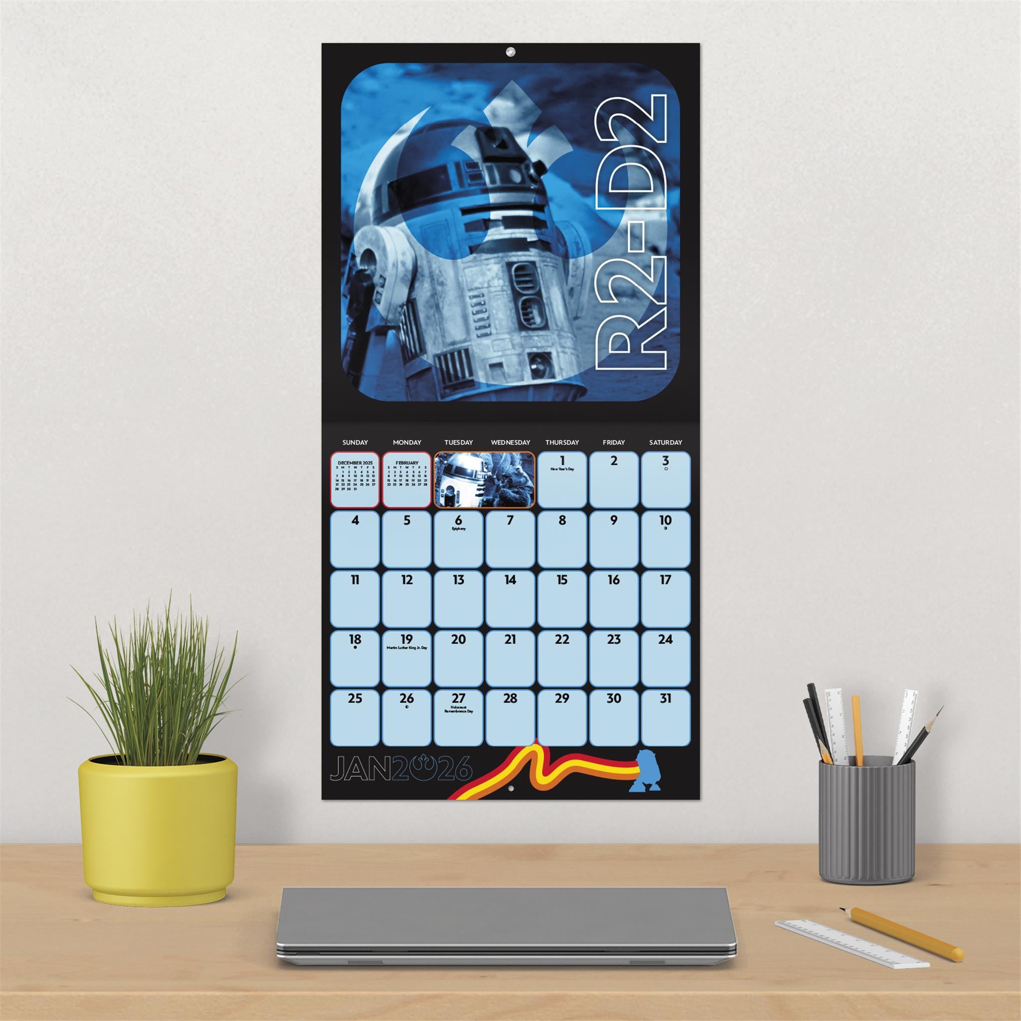 Calendrier mural Star Wars exclusif avec impression 2026