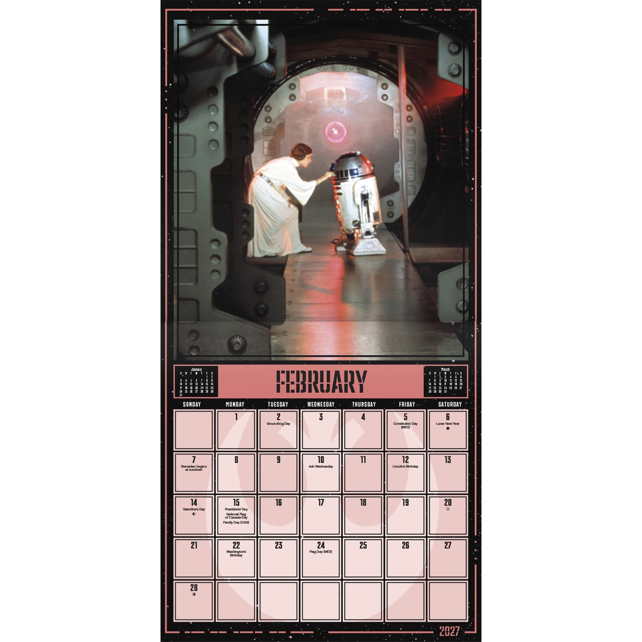Star Wars Exclusive with Print 2027 Wall Calendar