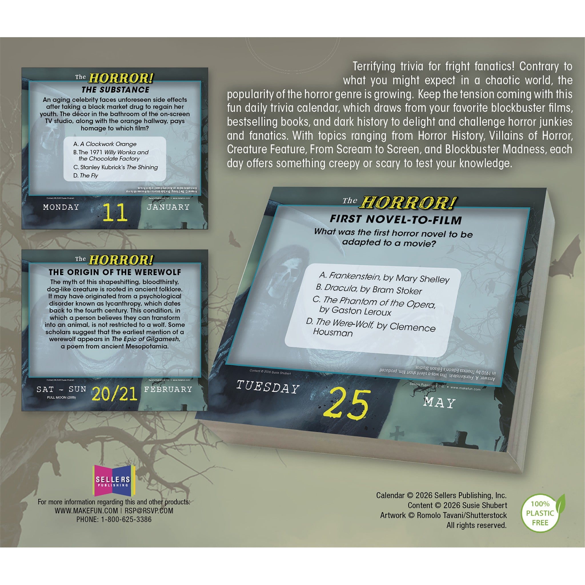 The Horror! Terrifying Trivia for Fright Fanatics 2027 Box Calendar