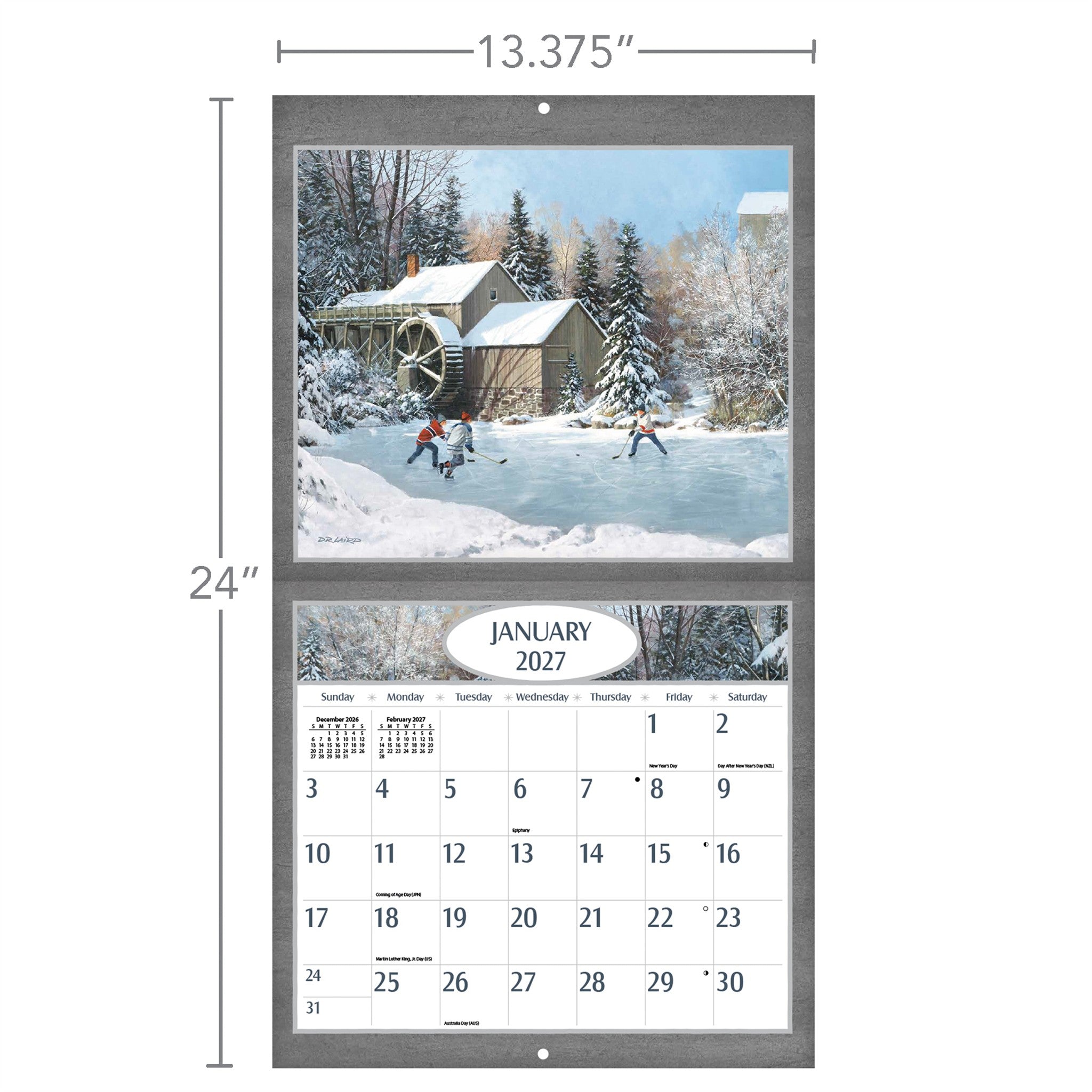 Calendrier mural Hockey Hockey Hockey 2027