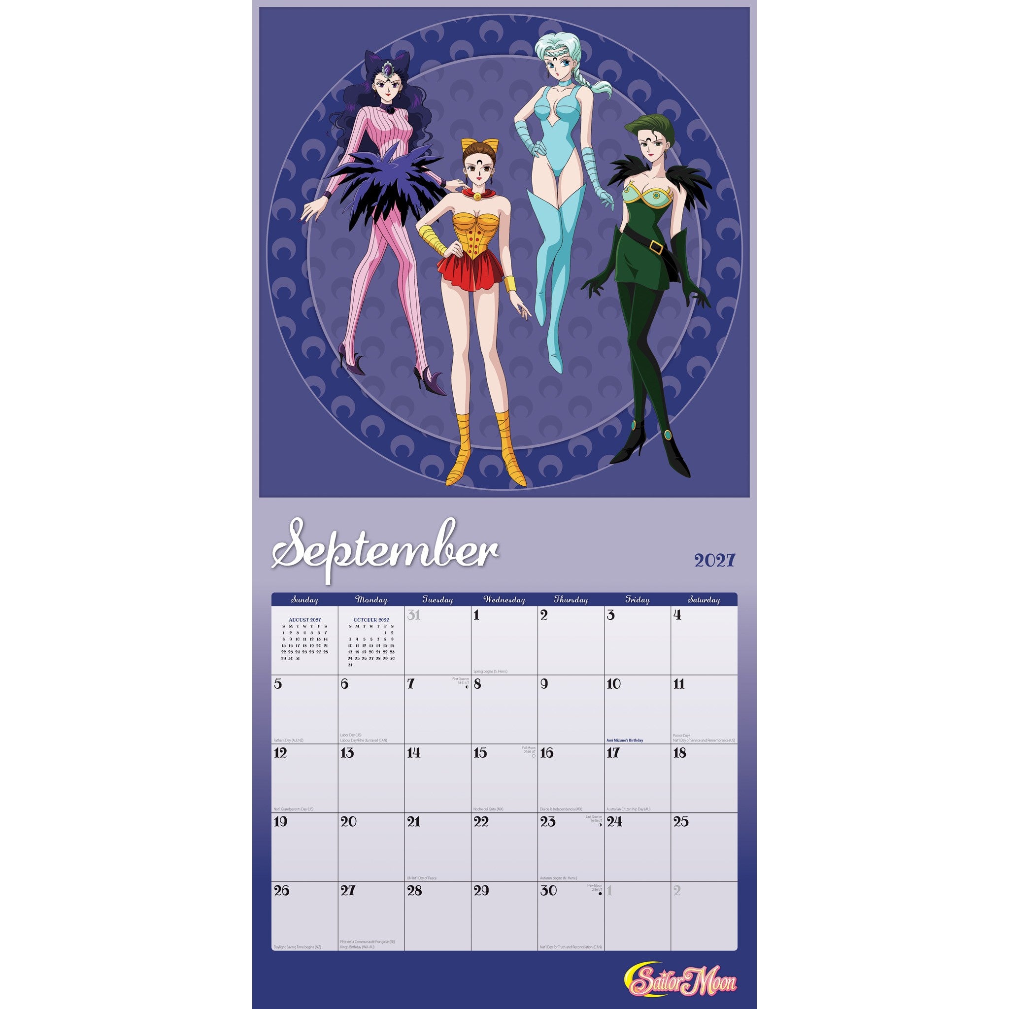 Sailor Moon 2027 Wall Calendar