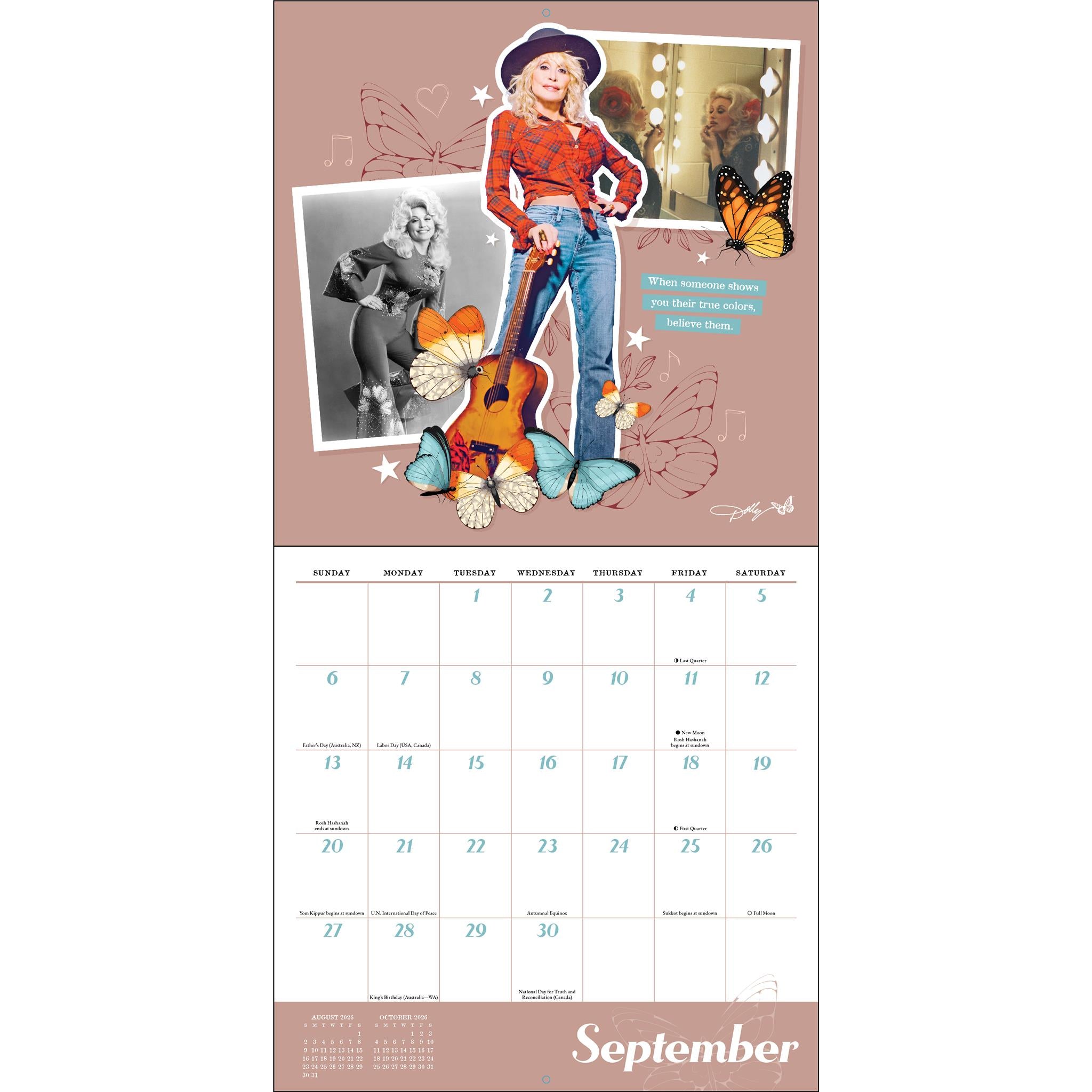Calendrier mural Dolly Parton 2026