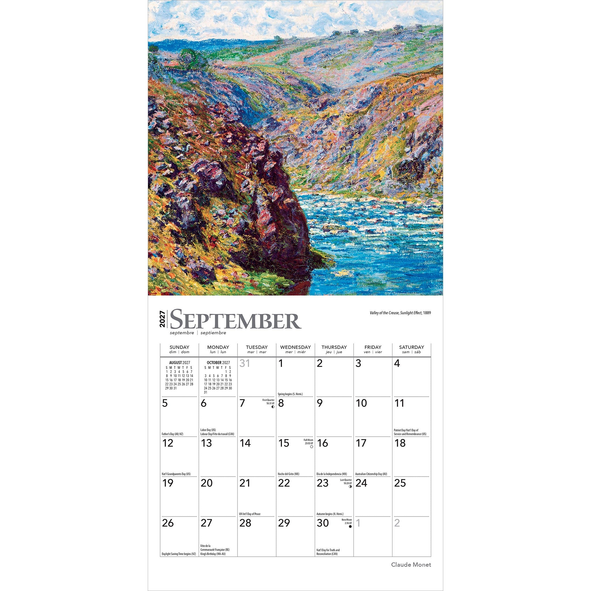 Monet 2027 Mini Calendar