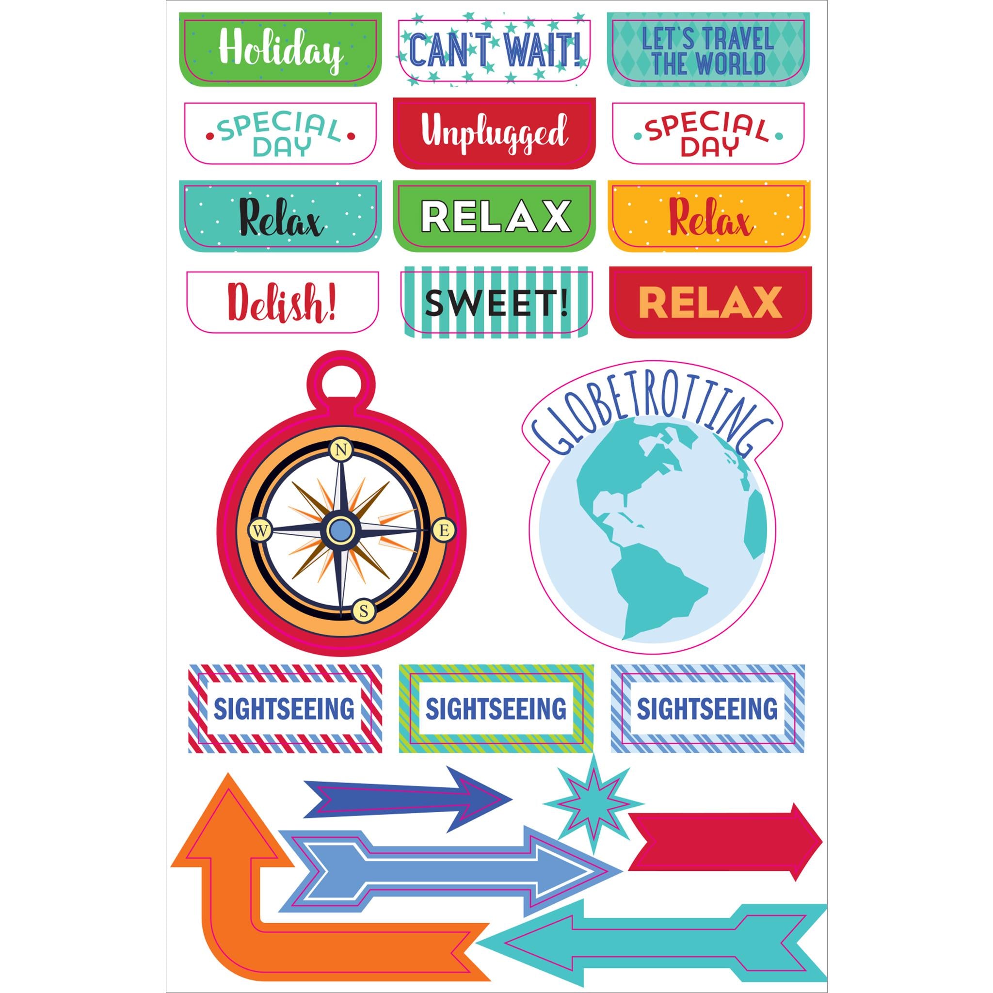 Autocollants pour planificateur de voyage