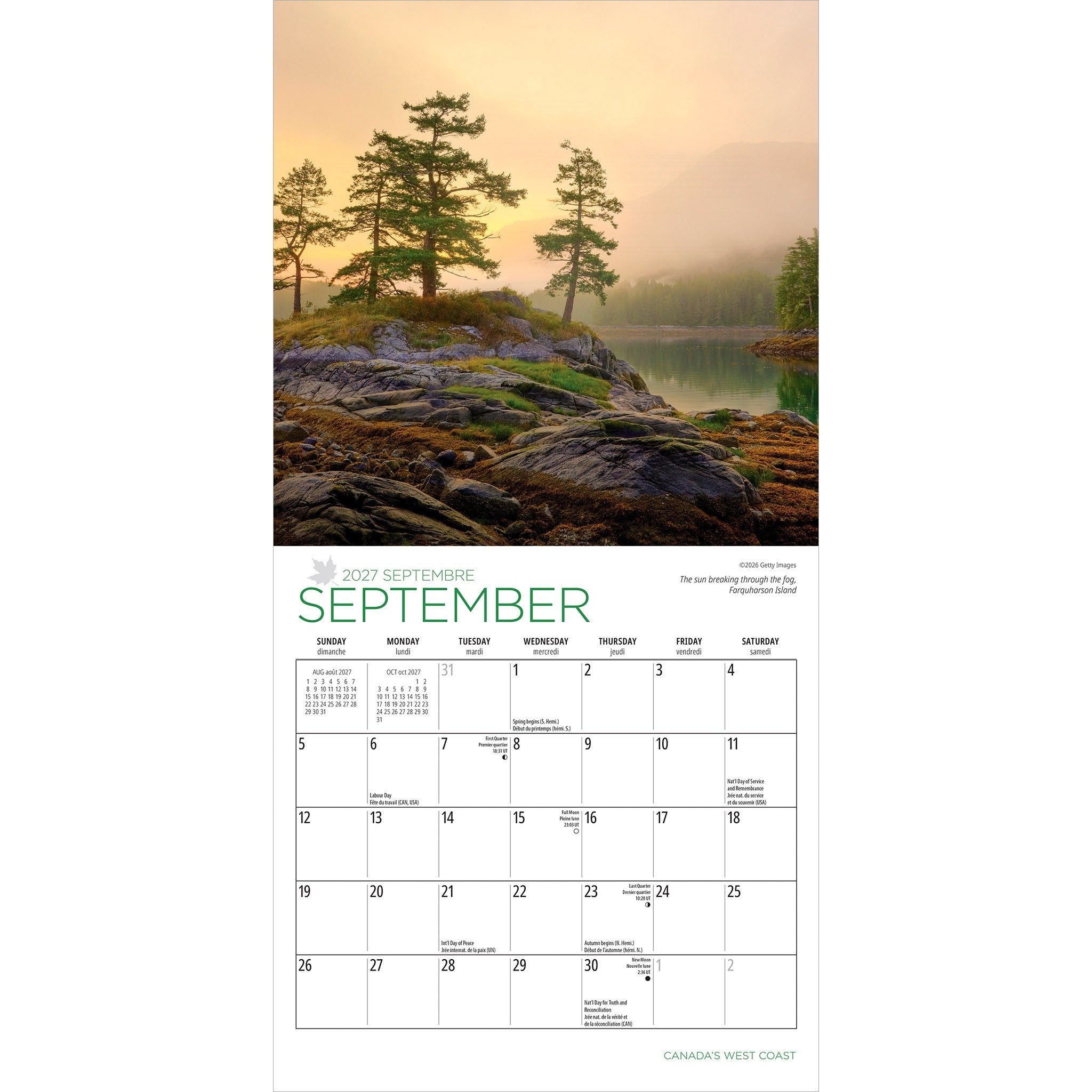 Canada's West Coast 2027 Mini Calendar - Online Only
