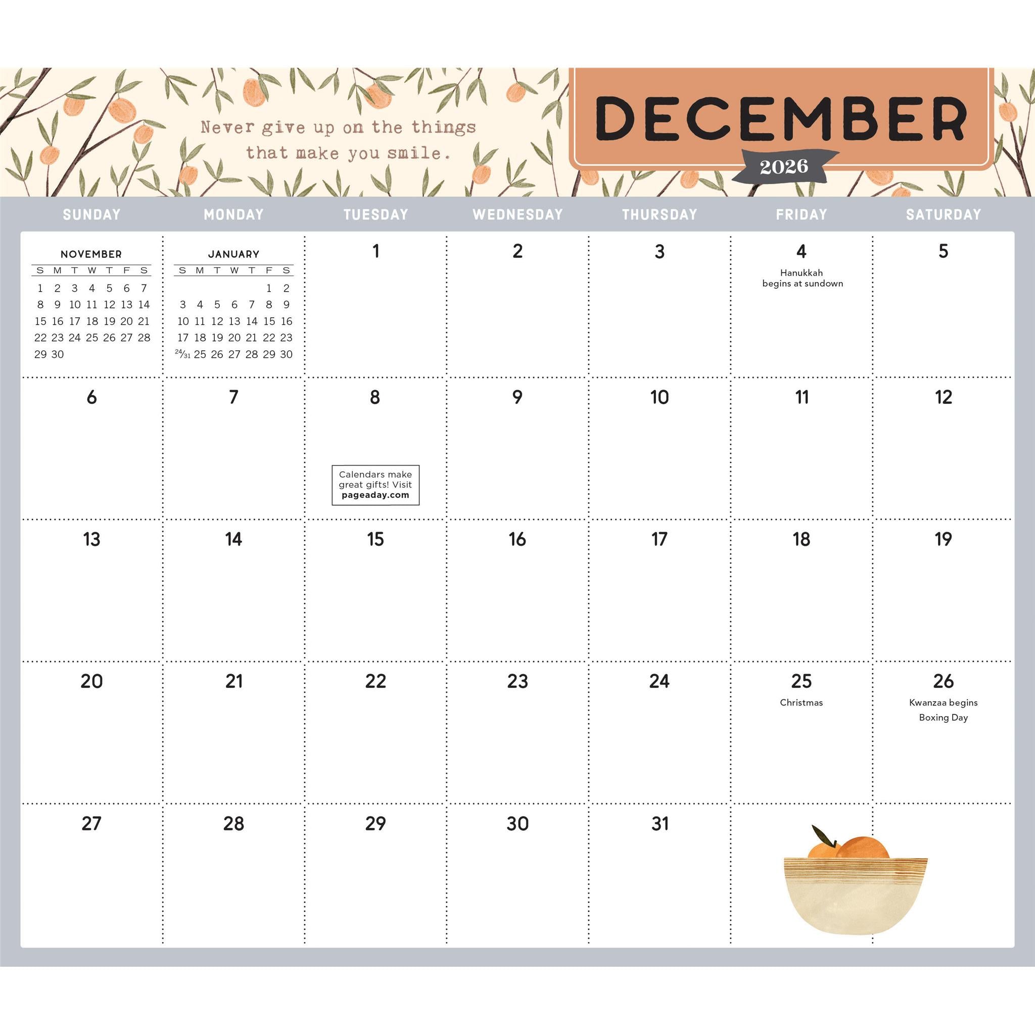 Go With The Flow 2026 Mini Magnetic Calendar - Online Only