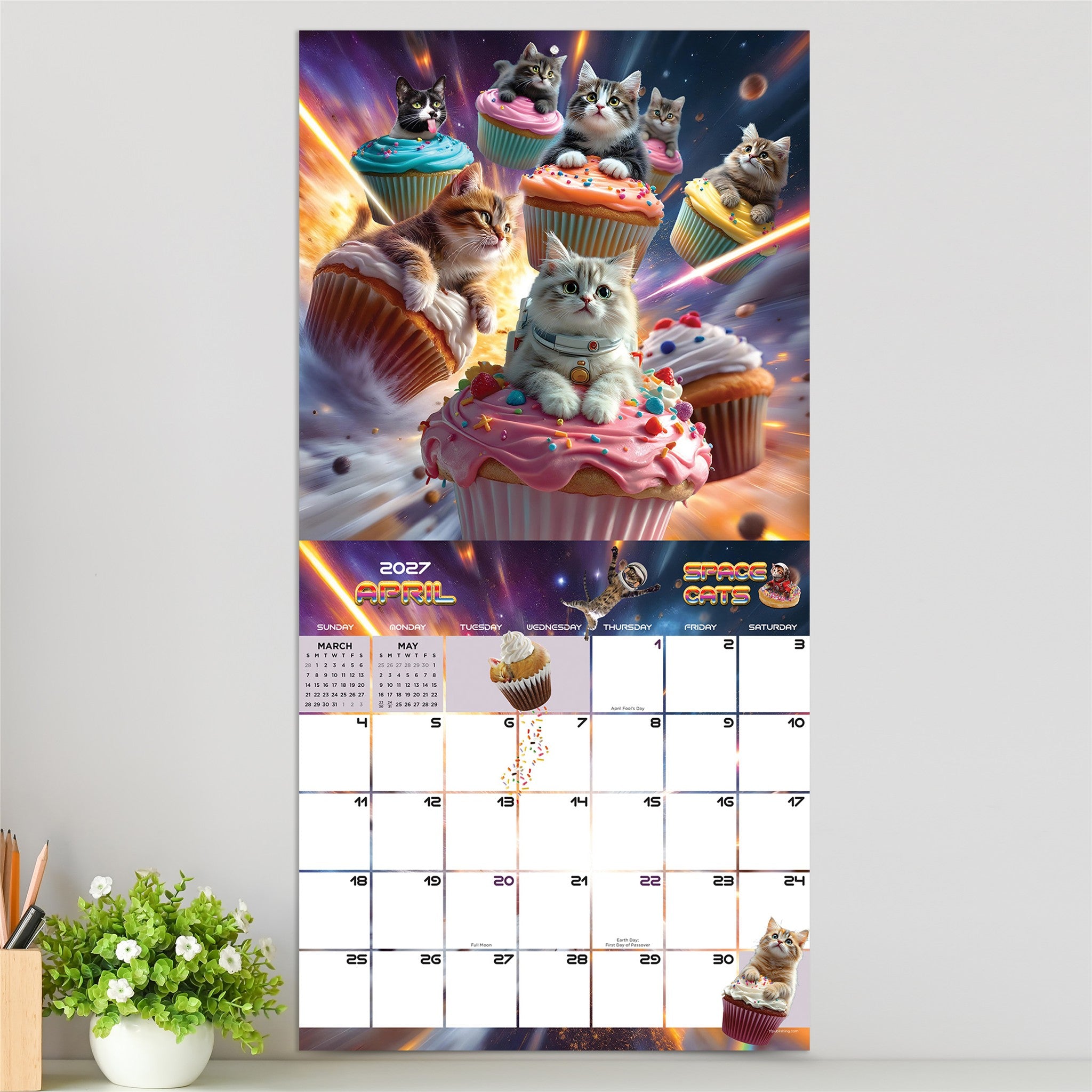 Space Cats 2027 Wall Calendar - Online Only