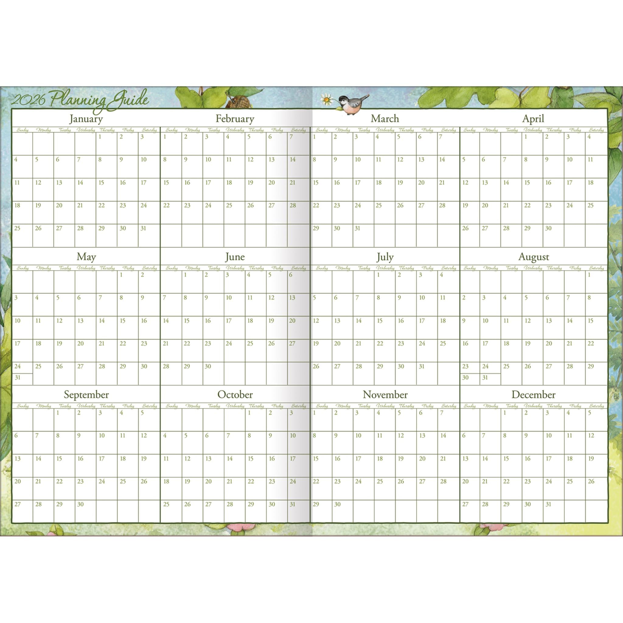 Gnome Sweet Gnome 2026 Monthly Pocket Planner