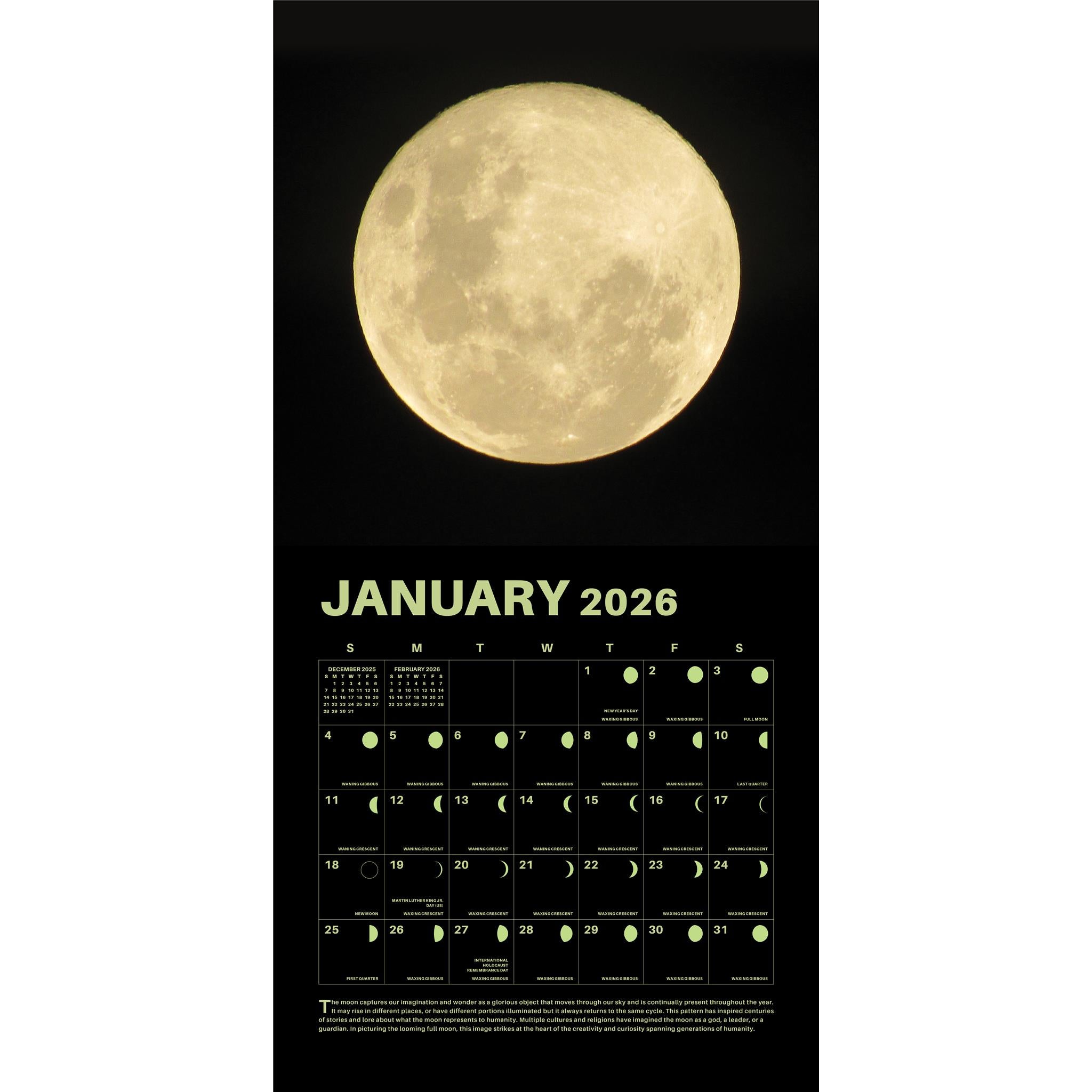 Lunar 2026 Wall Calendar