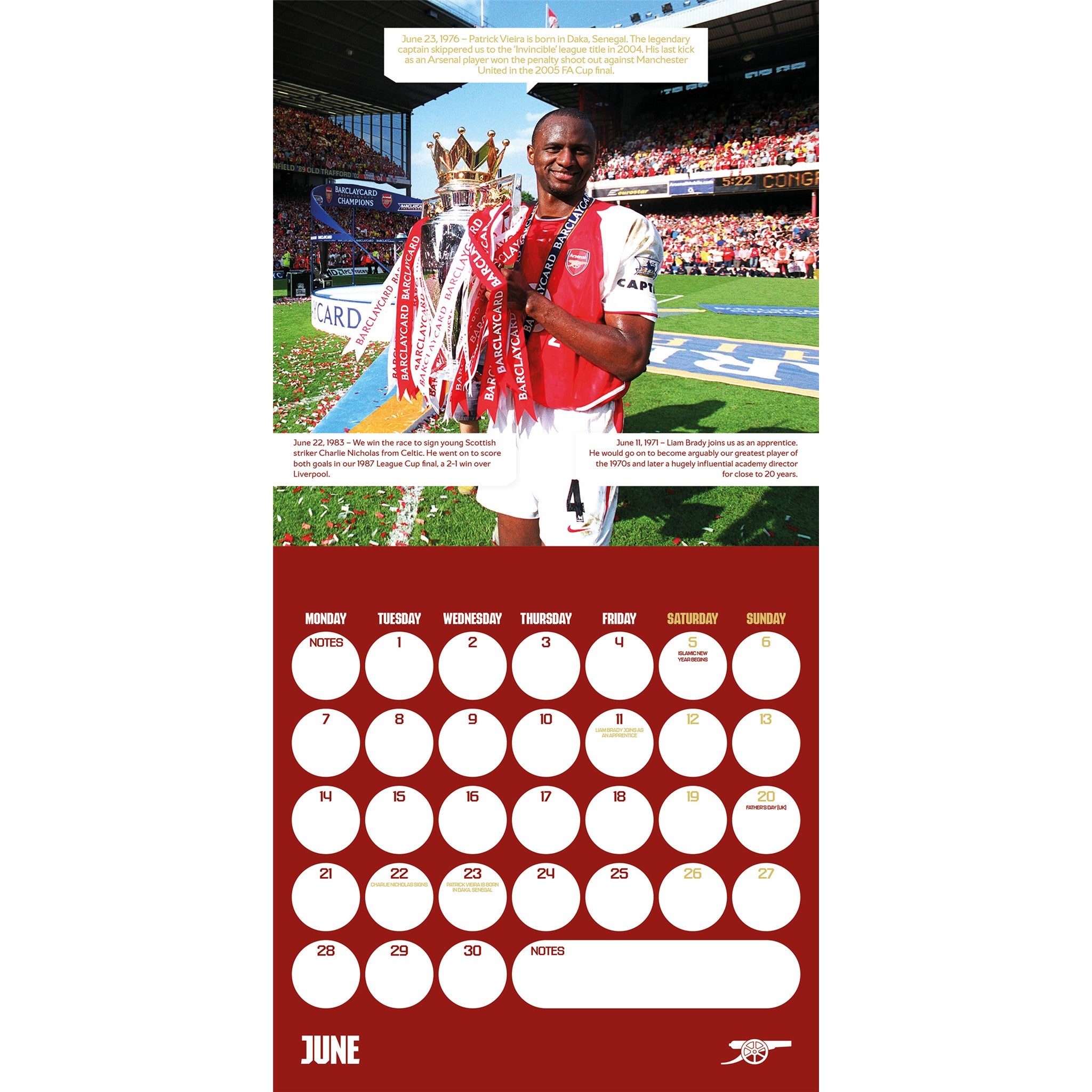Arsenal 2027 Wall Calendar