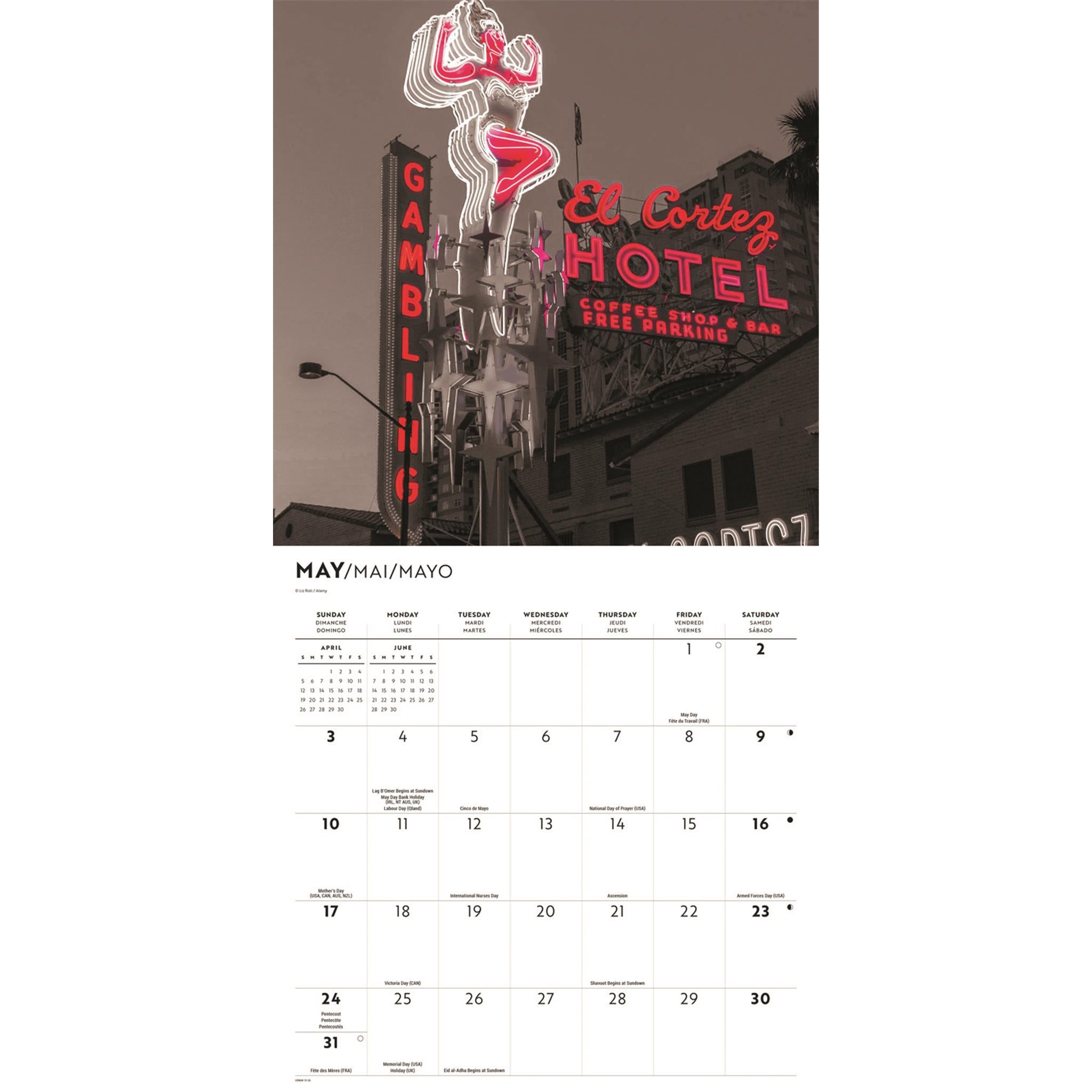 Vegas Lux 2026 Wall Calendar