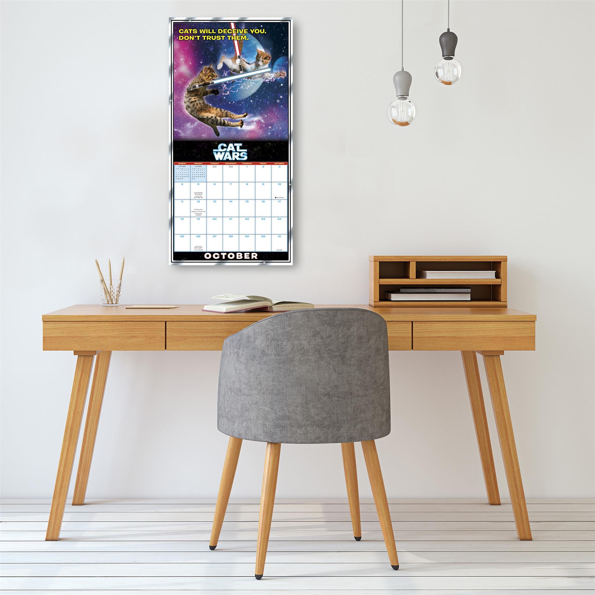 Calendrier mural Cat Wars 2026