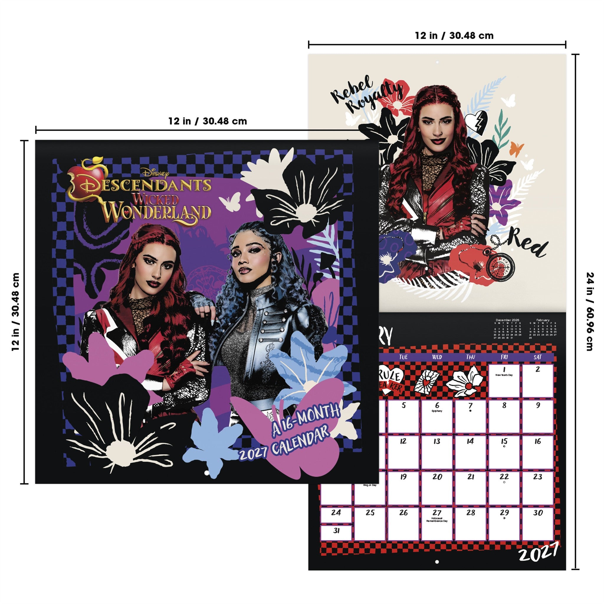 Descendants: Wicked Wonderland 2027 Wall Calendar