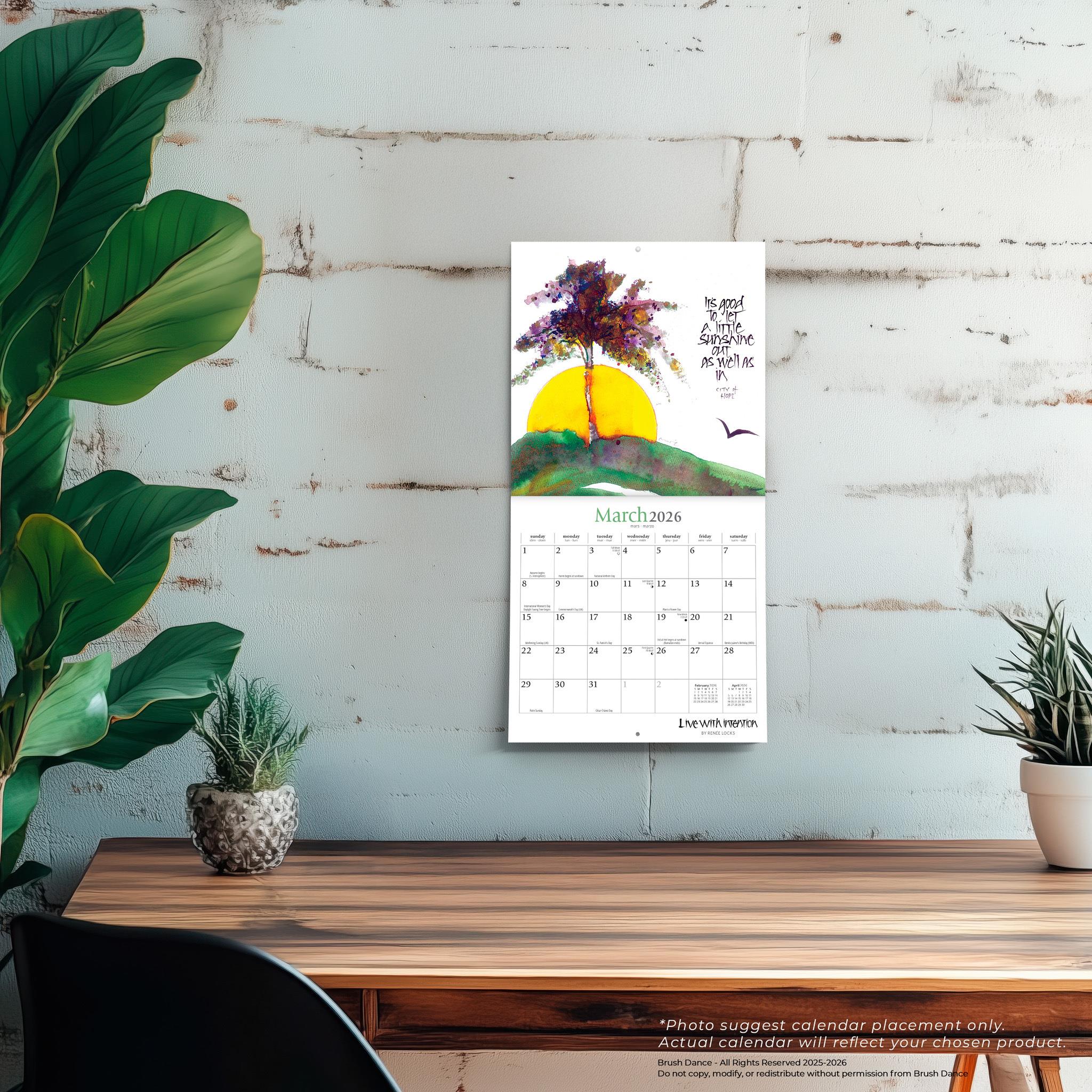 Live With Intention 2026 Mini Calendar