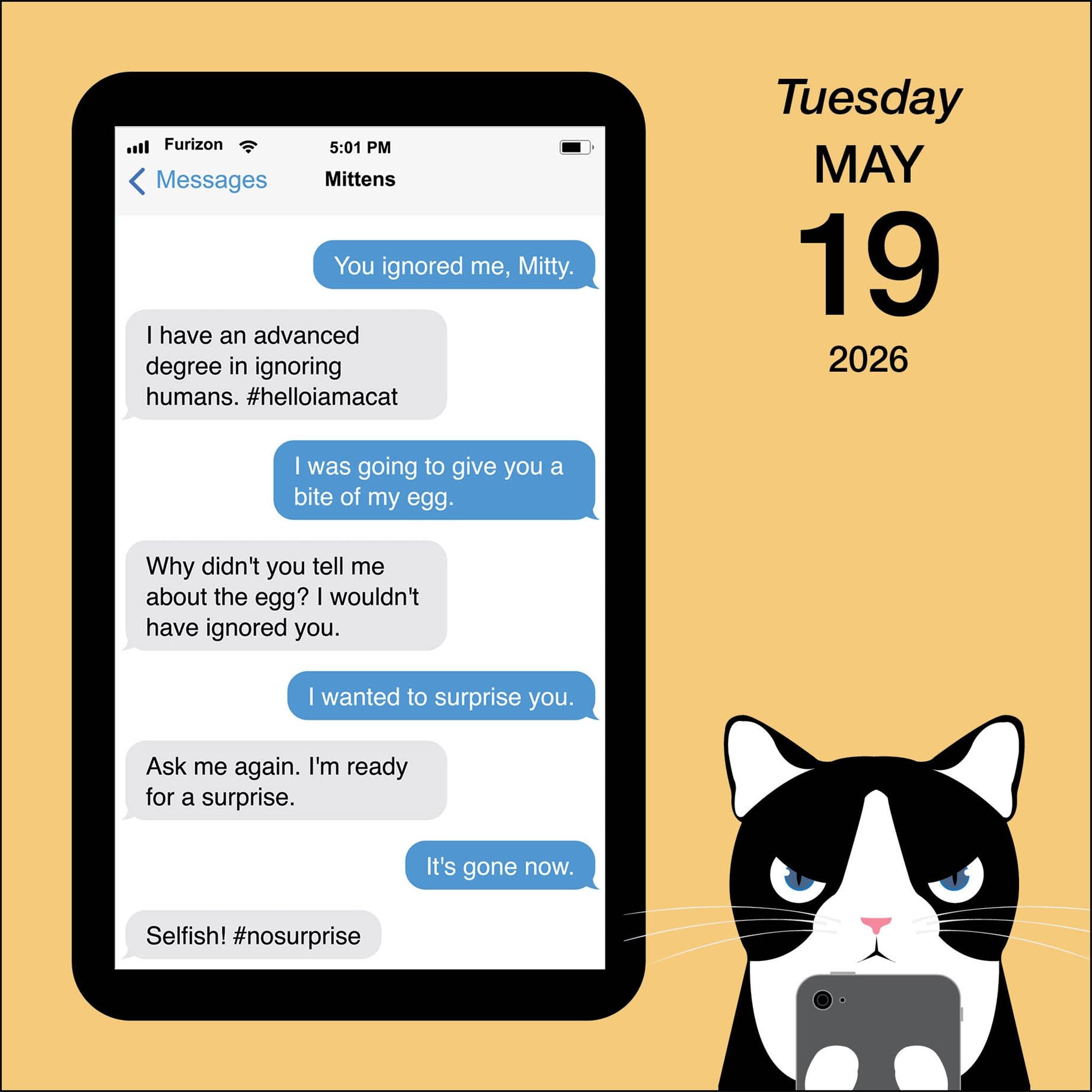 Textes de Mittens le Chat Calendrier de la Boîte 2026