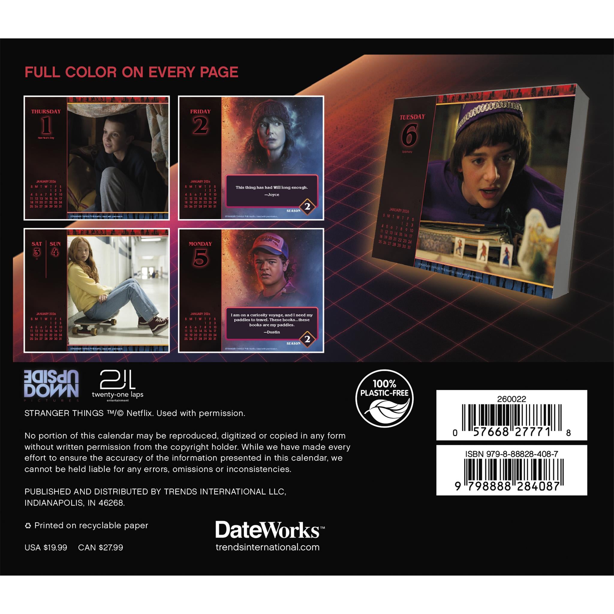 Calendrier Stranger Things 2026