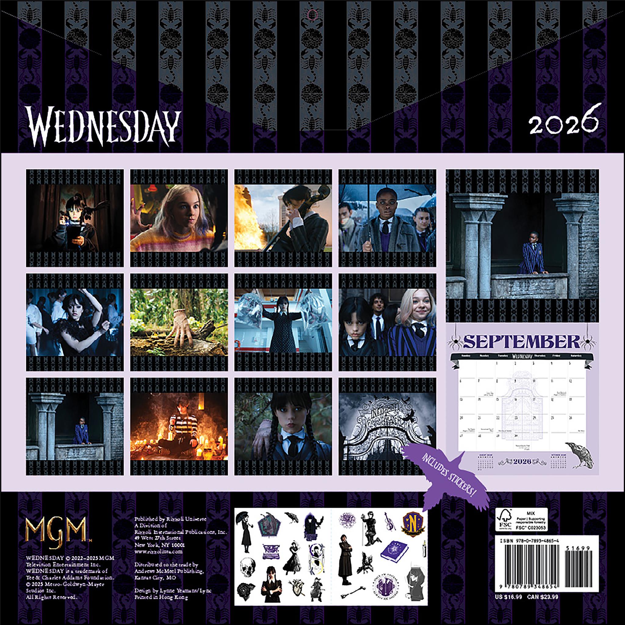Wednesday Wall  2026 Calendar