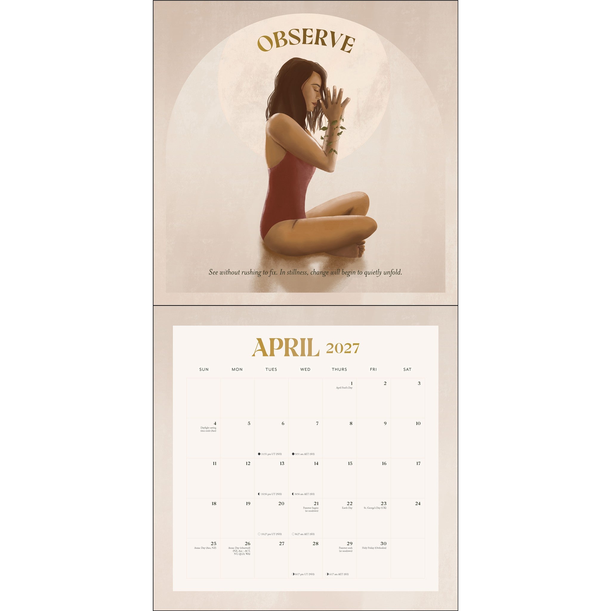 Calendrier mural Yoga Magic 2027