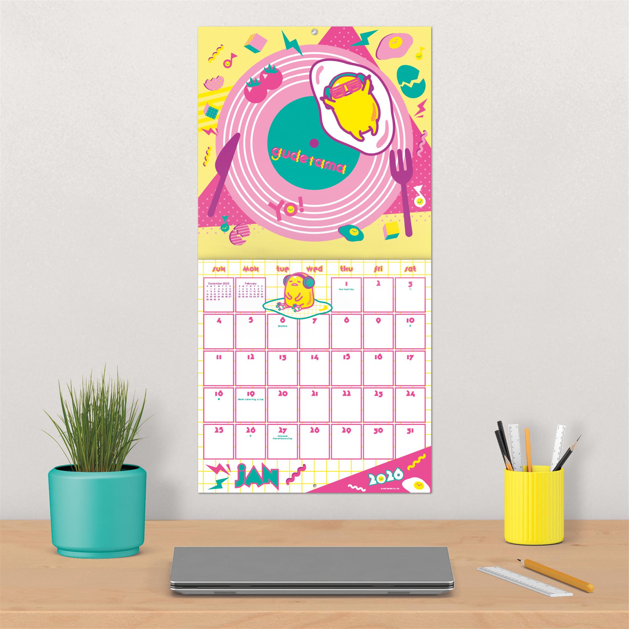 Gudetama 2026 Wall Calendar - Online Only