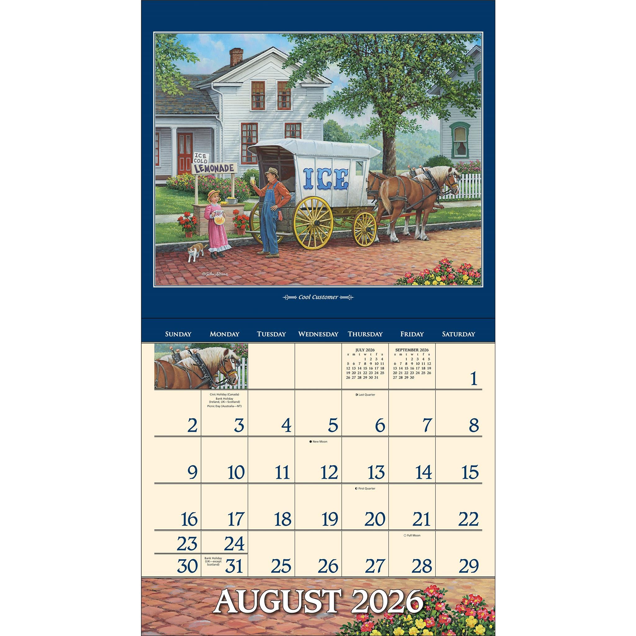Calendrier mural de luxe Country Seasons® 2026 de John Sloane