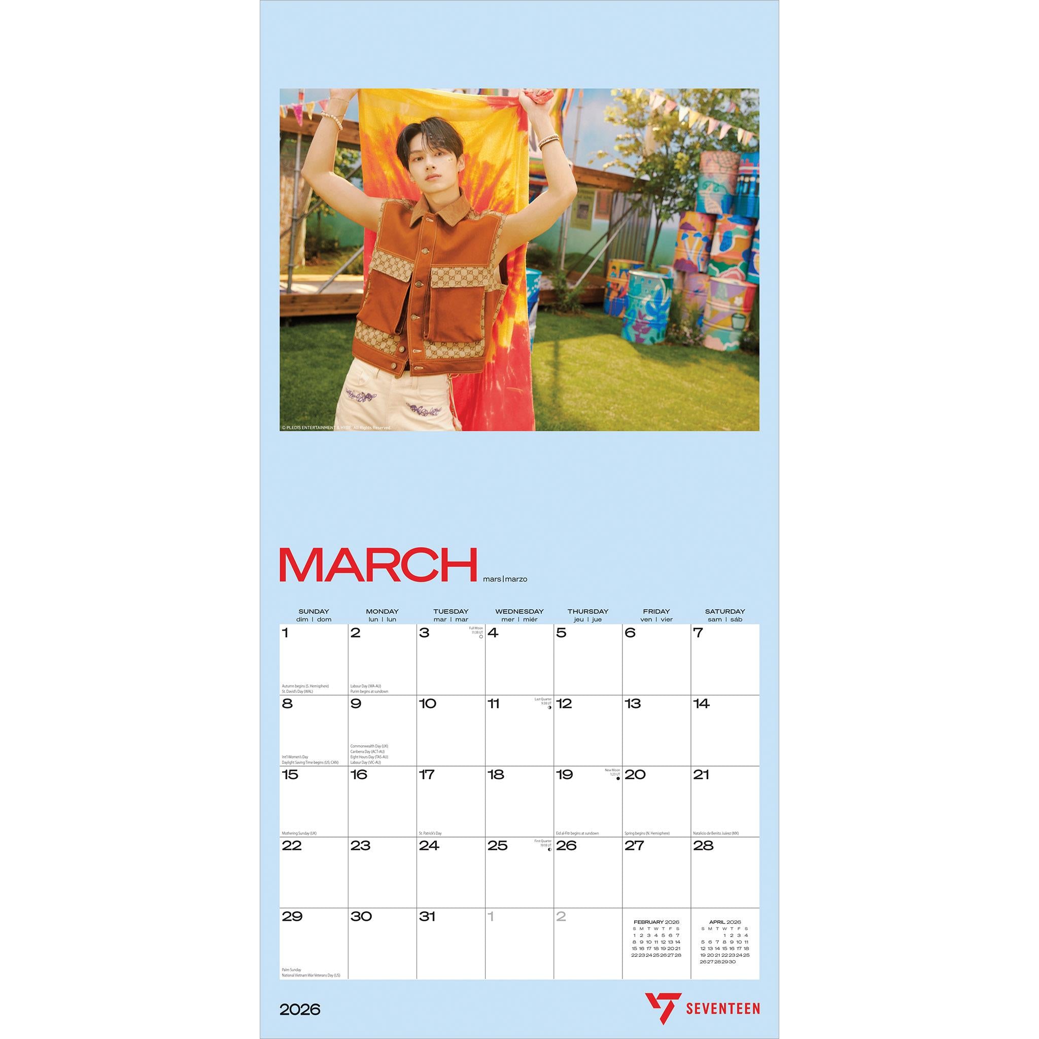 Calendrier mural Seventeen 2026