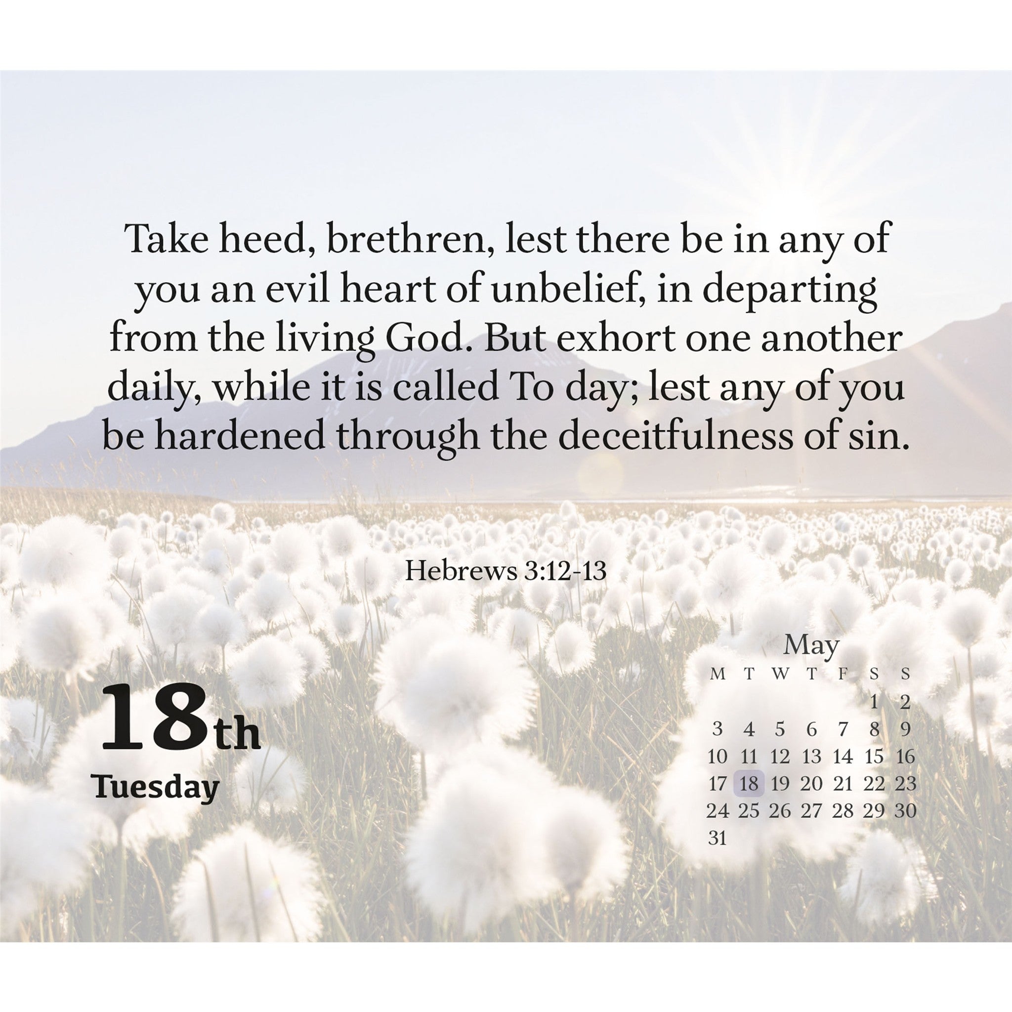 Calendrier de bureau 2027 : Versets bibliques