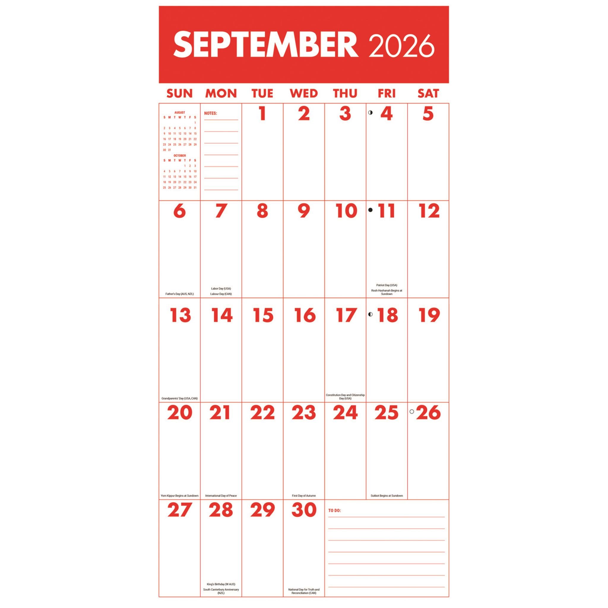 Mega Grid 2026 Wall Calendar