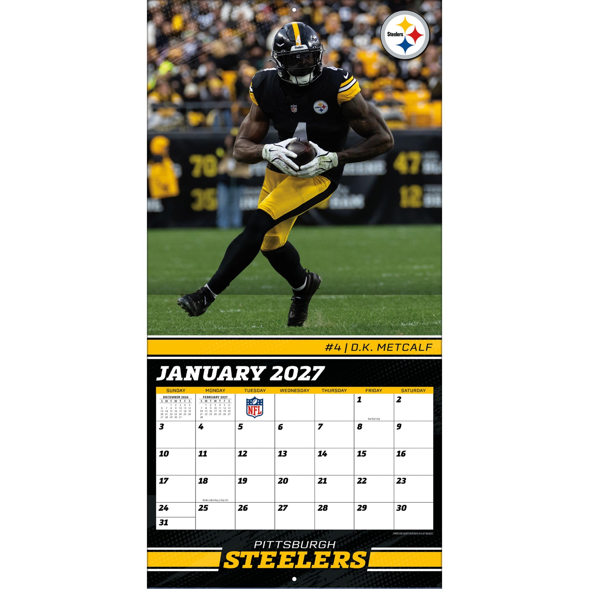 NFL Pittsburgh Steelers 2027 Wall Calendar