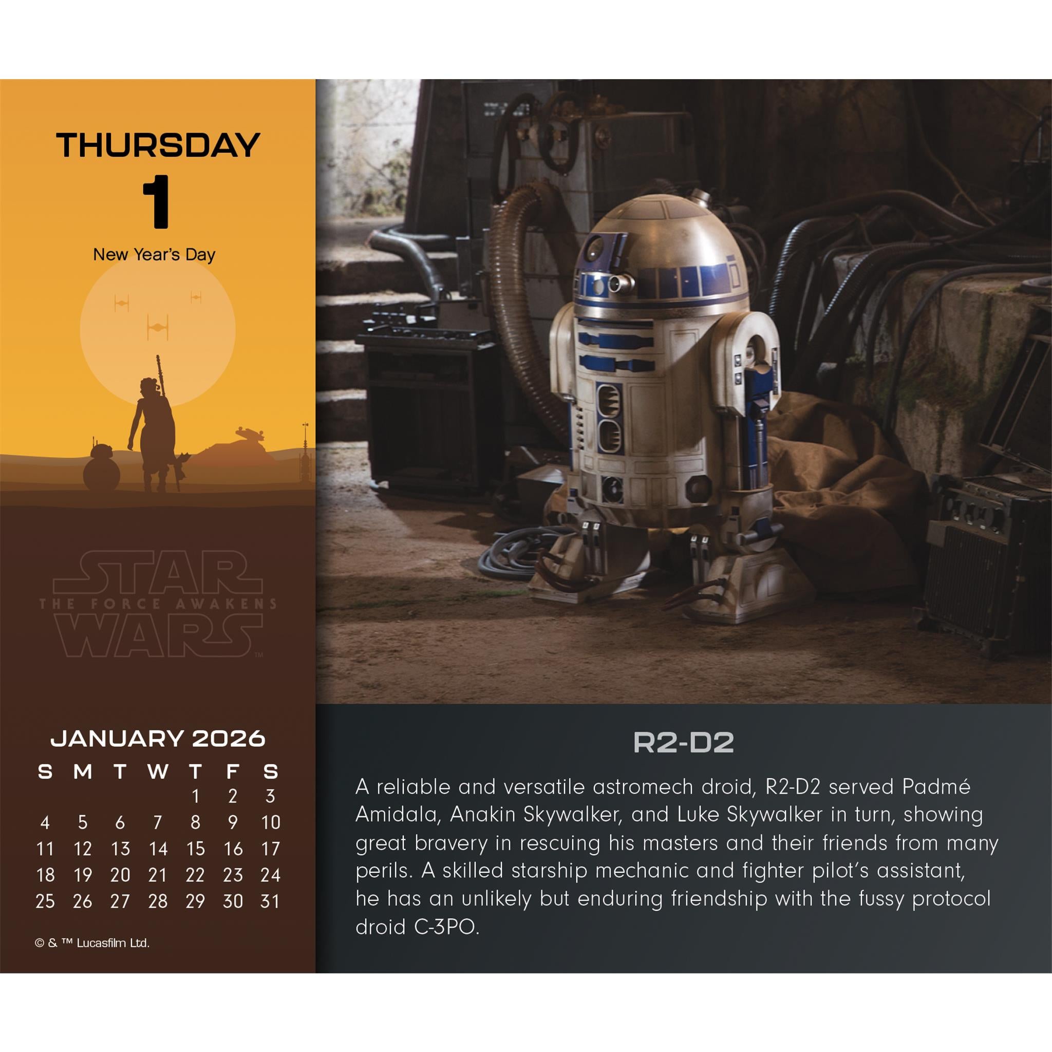 Calendrier Star Wars 2026