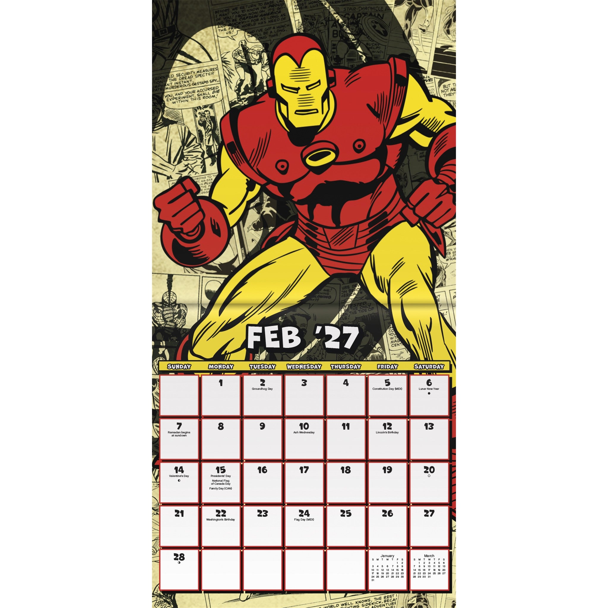 Mini Calendrier Marvel Comics 2027