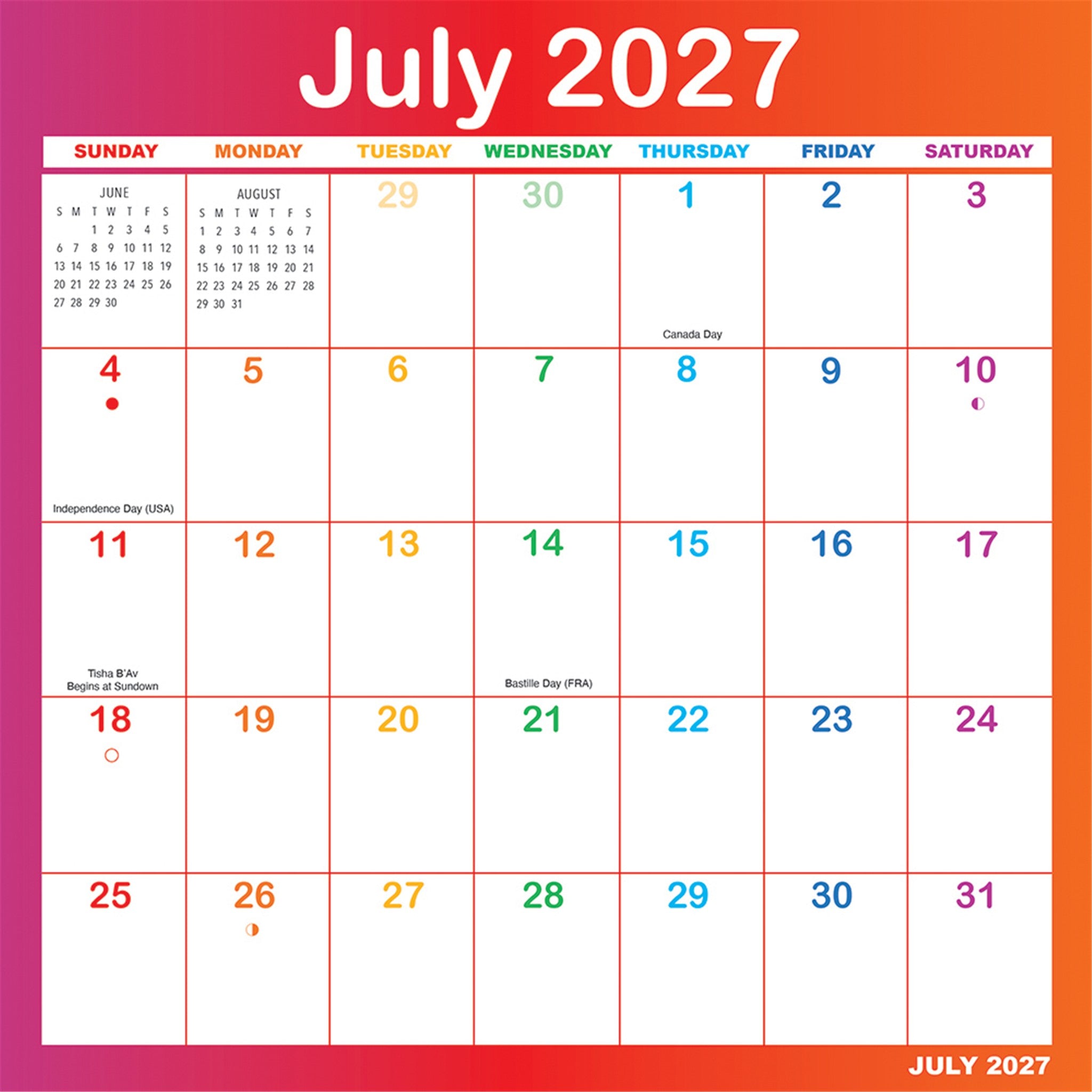 Rainbow Magic Grip Exclusive 2026-2027 Mini Calendar