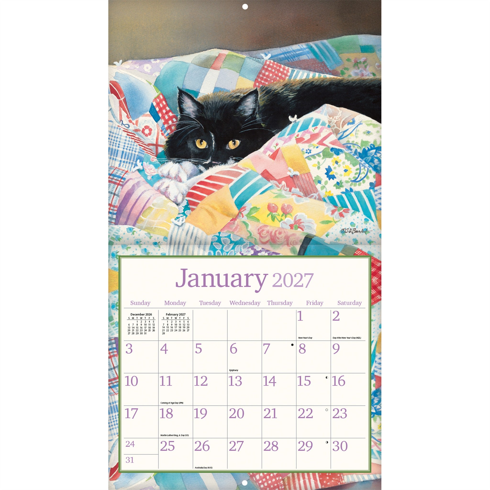 Cats In The Country Special Edition with Print 2027 Wall Calendar