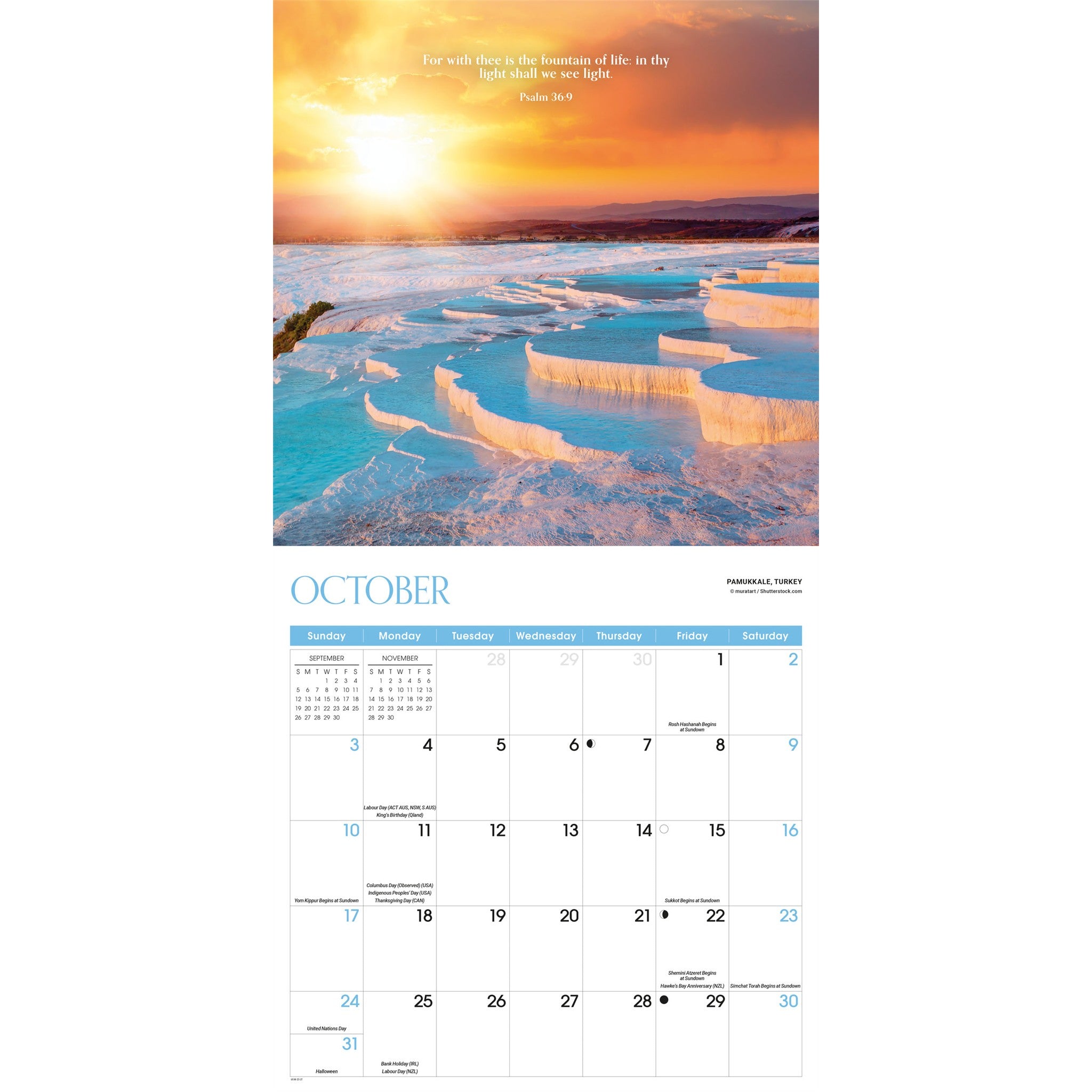 Calendrier mural Psaumes 2027