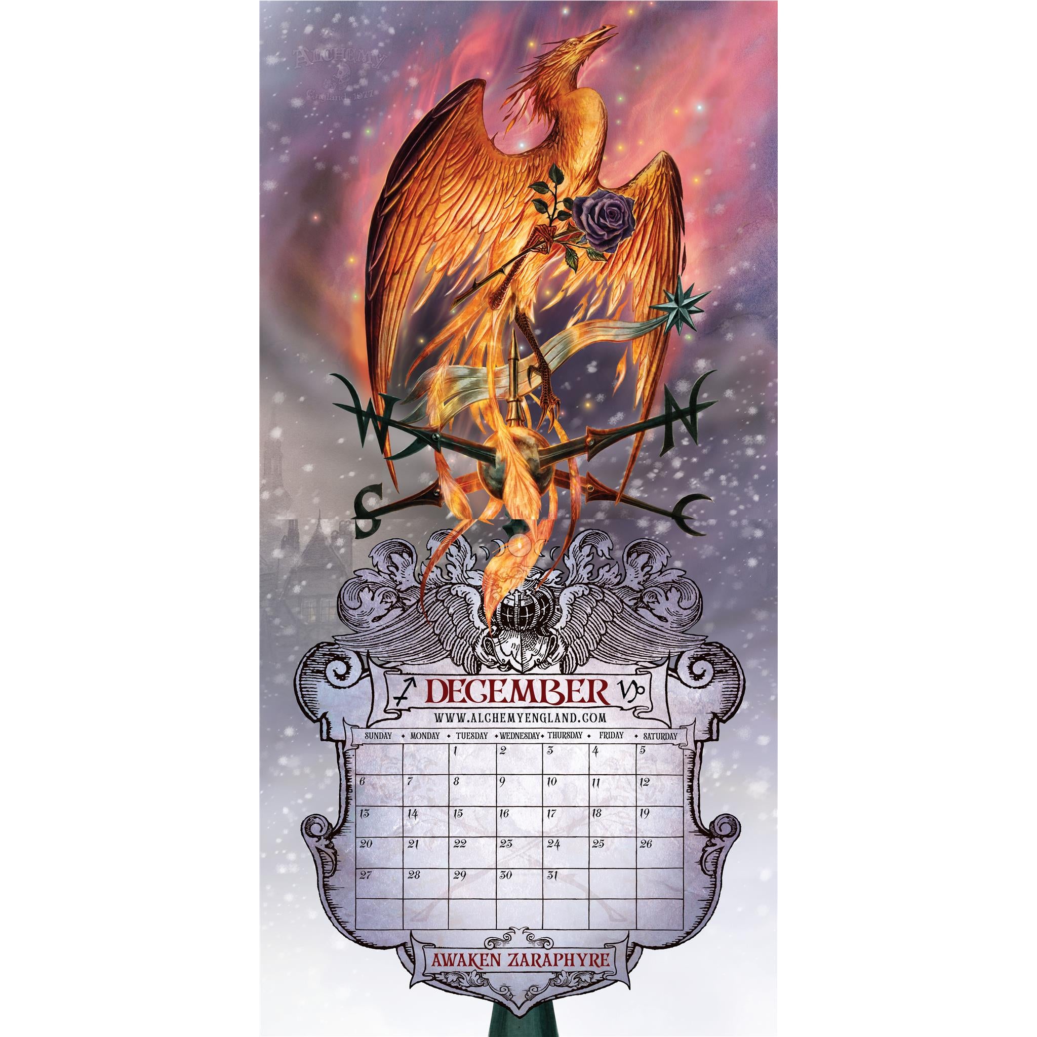 Calendrier mural Alchemy 1977 Gothic 2026