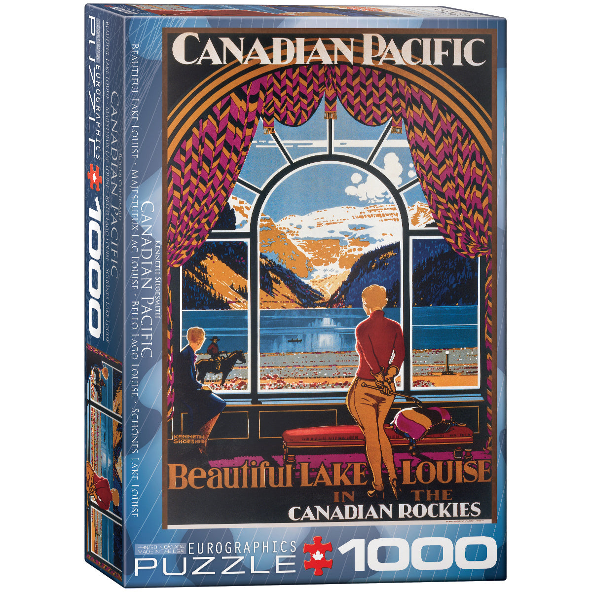 Beautiful Lake Louise Canadian Pacific Rail 1000 Piece Puzzle - Online Only