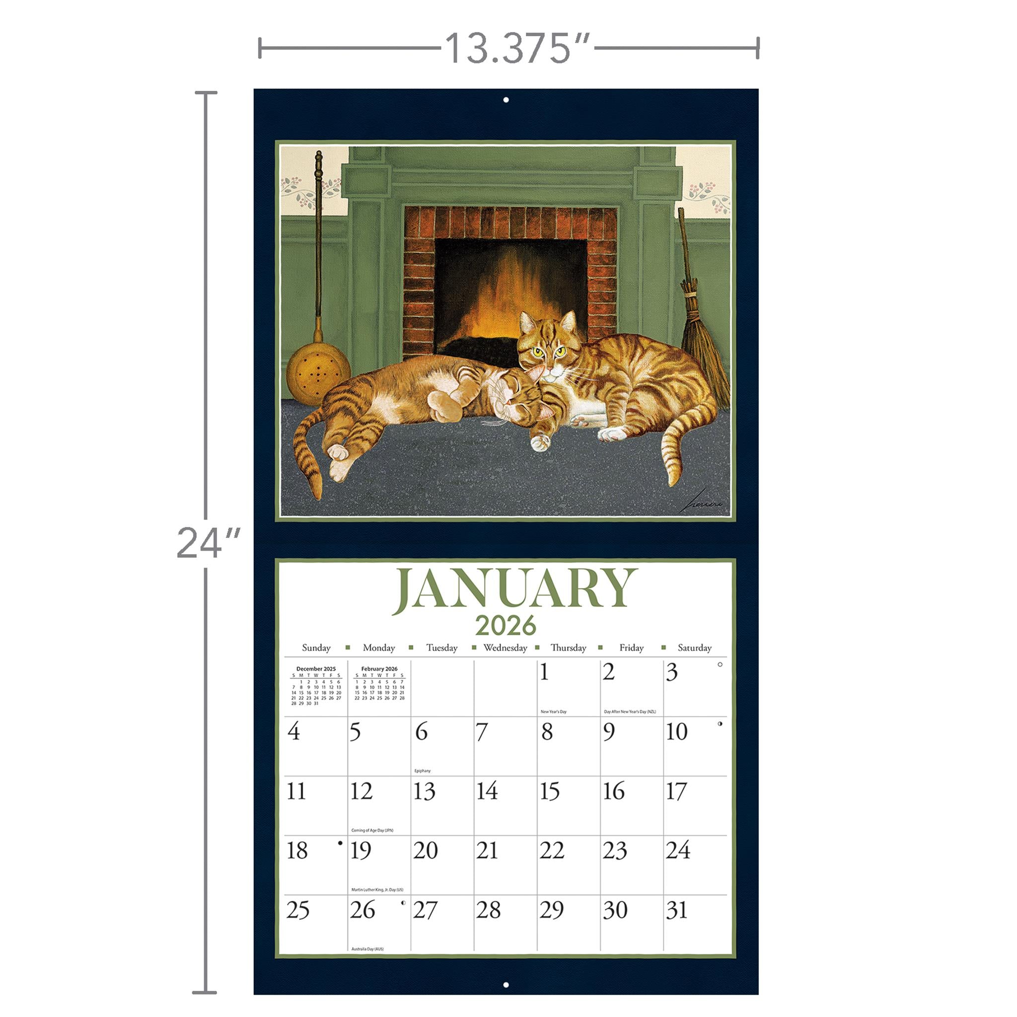 American Cat 2026 Deluxe Special Edition Wall Calendar with Print