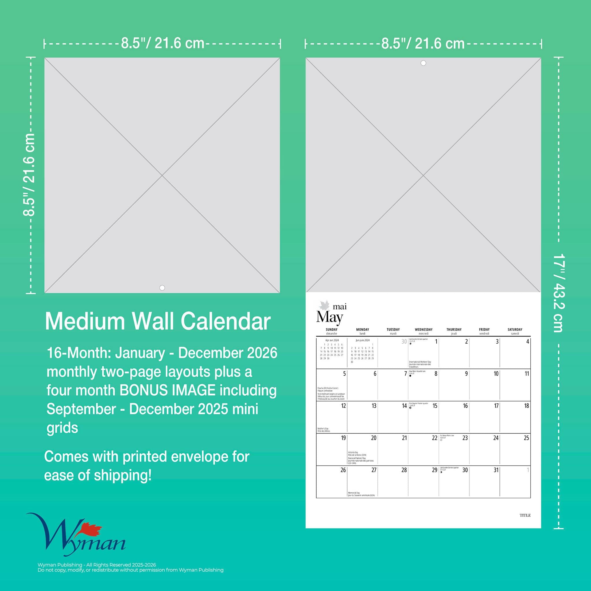 Calendrier miniature Maud Lewis Medium 2026