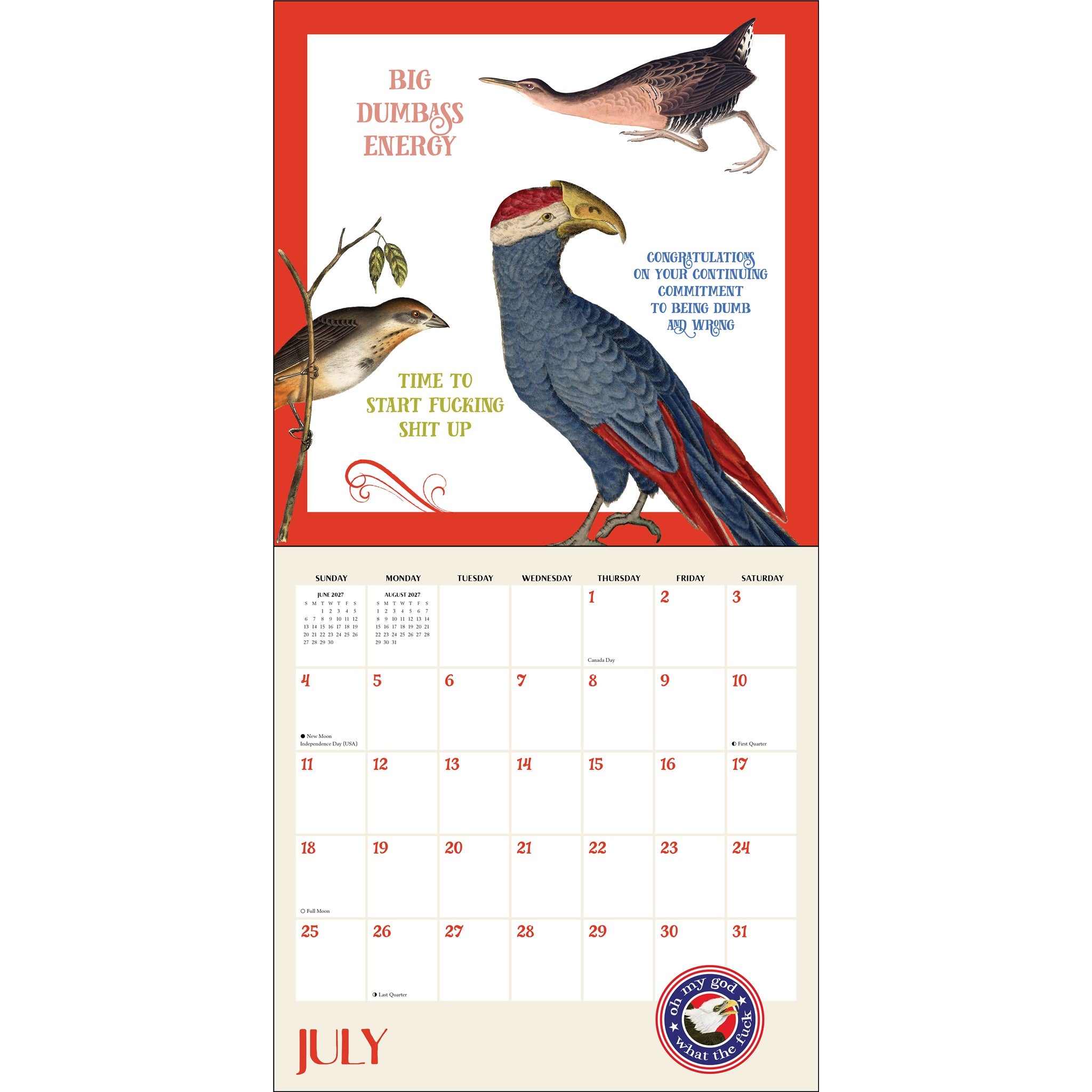 Calendrier mural Effin' Birds 2027