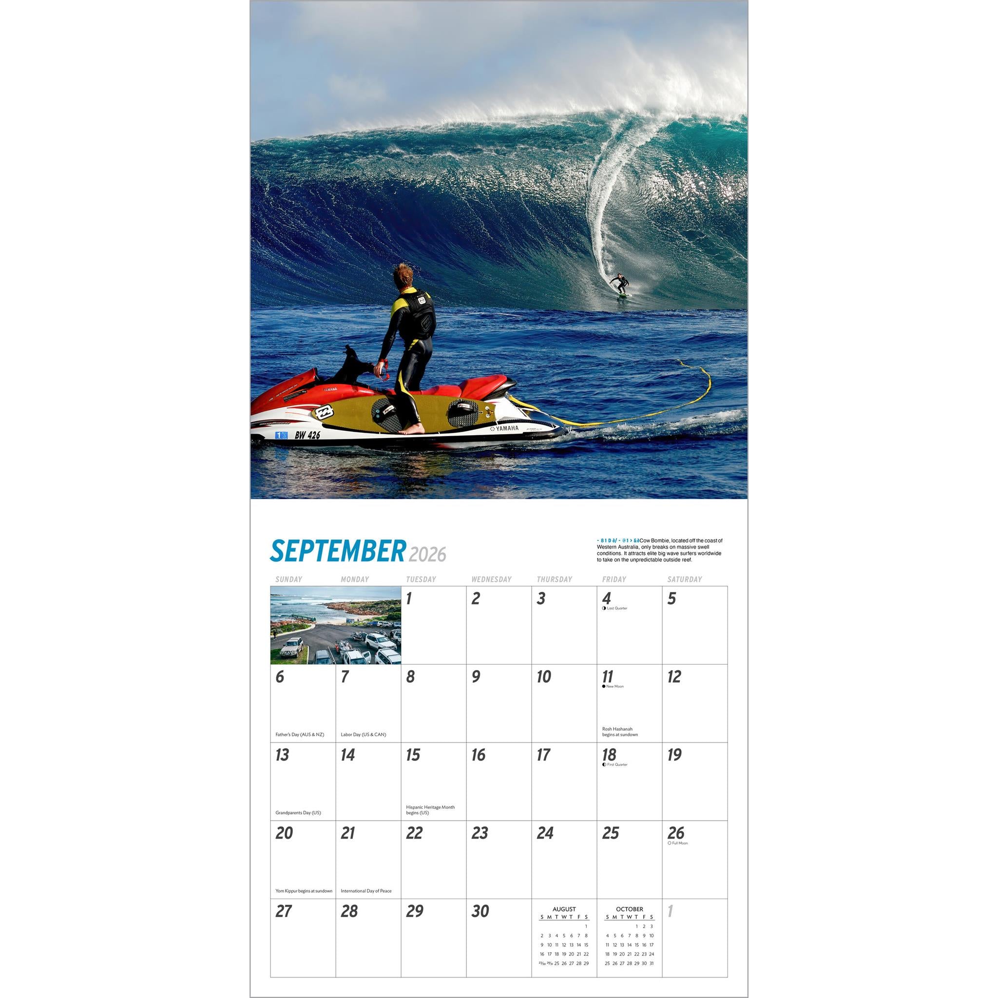 Big Wave Surfing 2026 Wall Calendar - Online Only