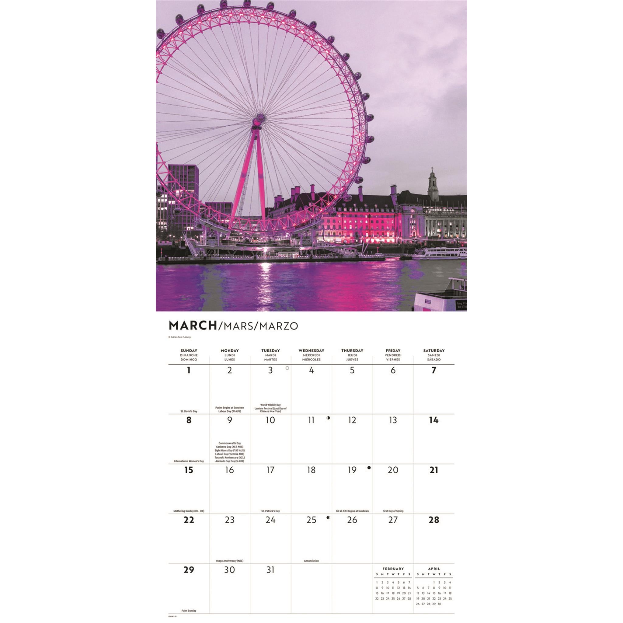 London Lux 2026 Wall Calendar