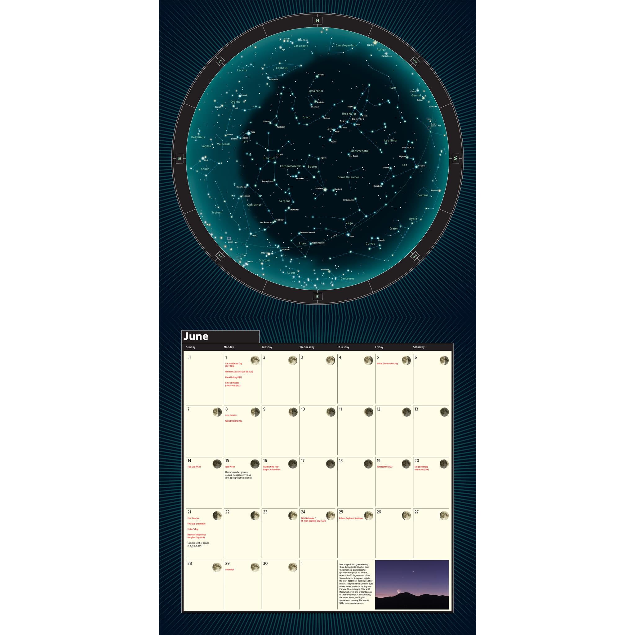 Year Of The Night Sky 2026 Wall Calendar