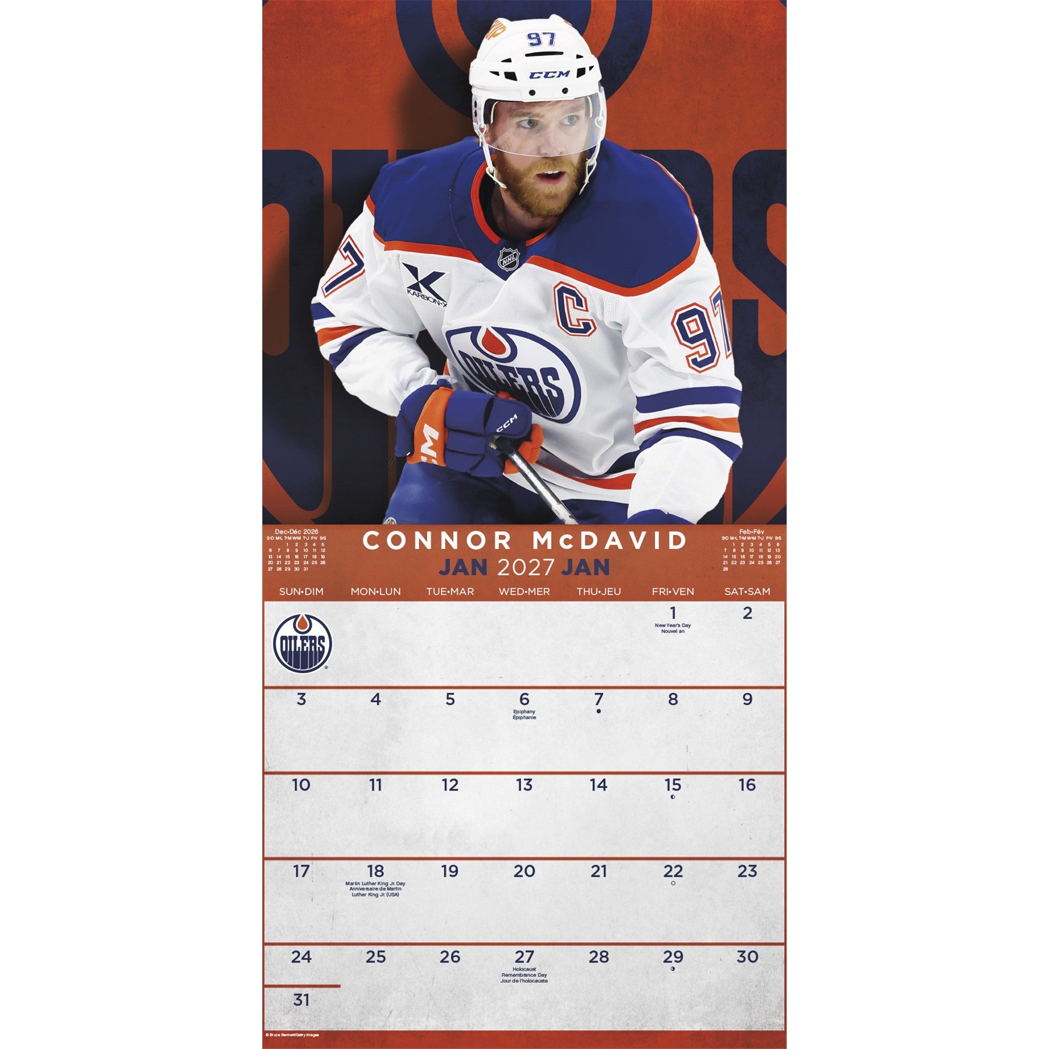 NHL Superstars 2027 Mini Calendar